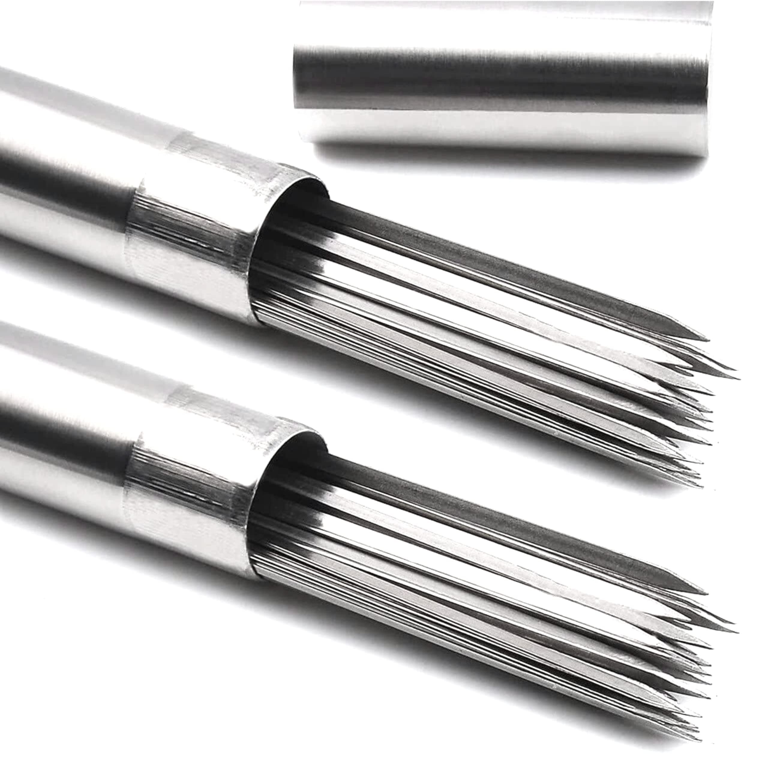 Killer's Instinct Outdoors Flat Metal Grilling Skewers Wider Thicker Stainless Steel Reusable BBQ Sticks Barbecue Skewers 14’’0.16’’0.05’’ Set of 24 Barbecue Sticks Metal Kebab Skewers For Grilling