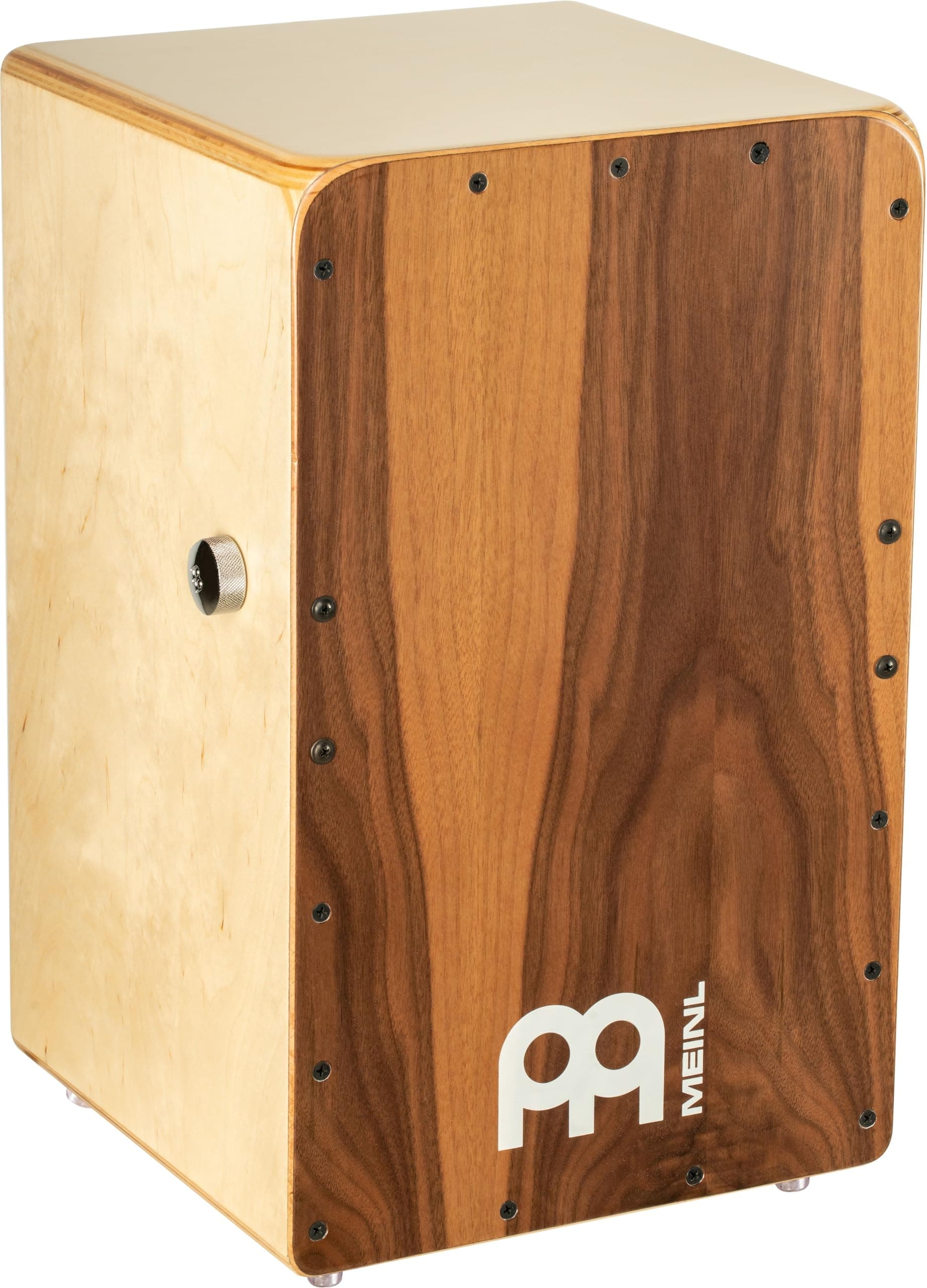Meinl Cajon Box Drum with Snare Switch Knob - NOT MADE IN CHINA - Walnut Frontplate / Baltic Birch Body, Snarecraft Professional, 2-YEAR WARRANTY (SCP100WN)