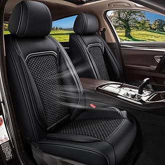 Car Seat Covers Full Set for Mitsubishi Eclipse Cross 2018-2024 2025 2026, Breathable Cooling Ice Silk Leather Car Seat Covers, 5 Seats for Mitsubishi Eclipse Cross Accessories (Black)