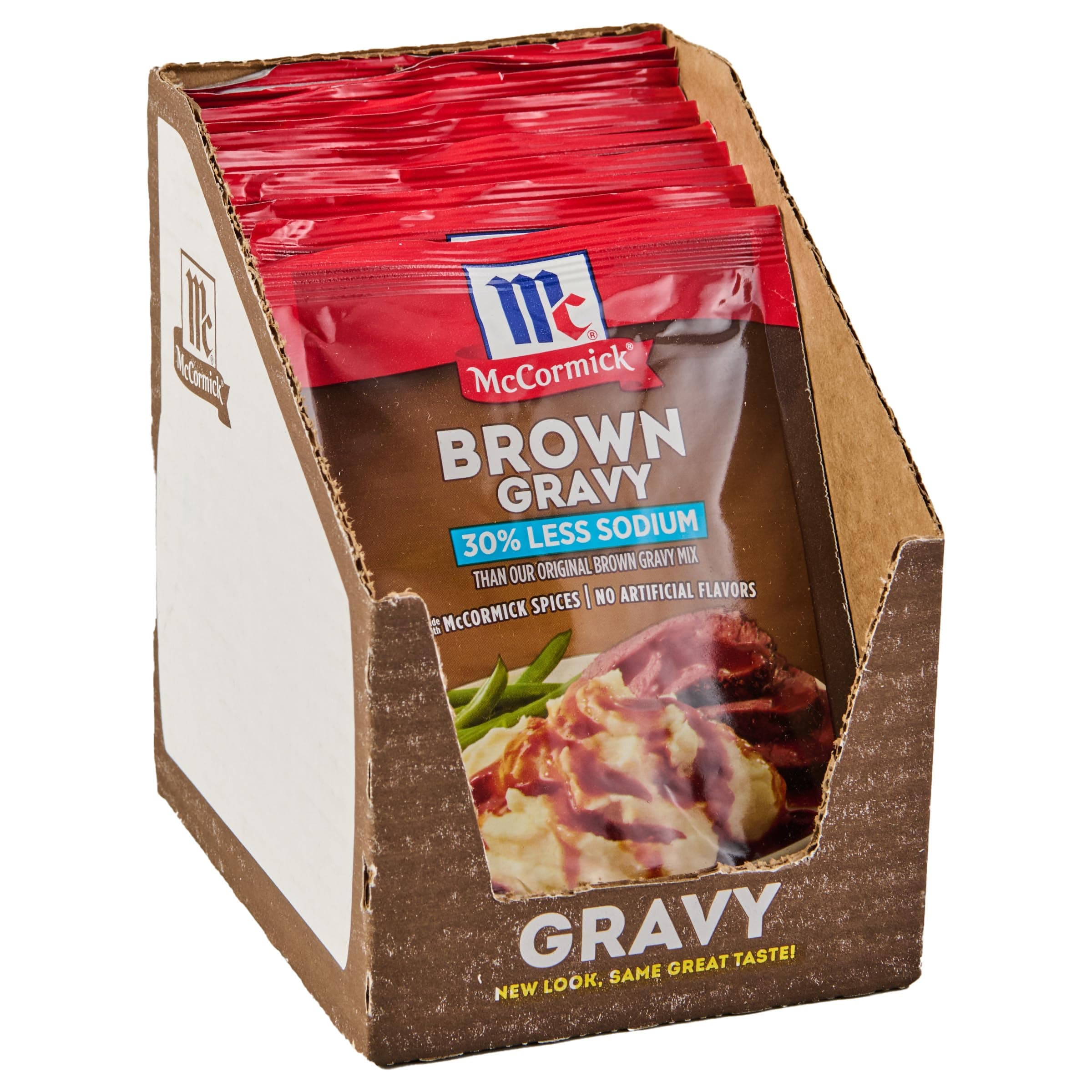 30% Less Sodium Brown Gravy Mix, 0.87 oz (Pack of 12)