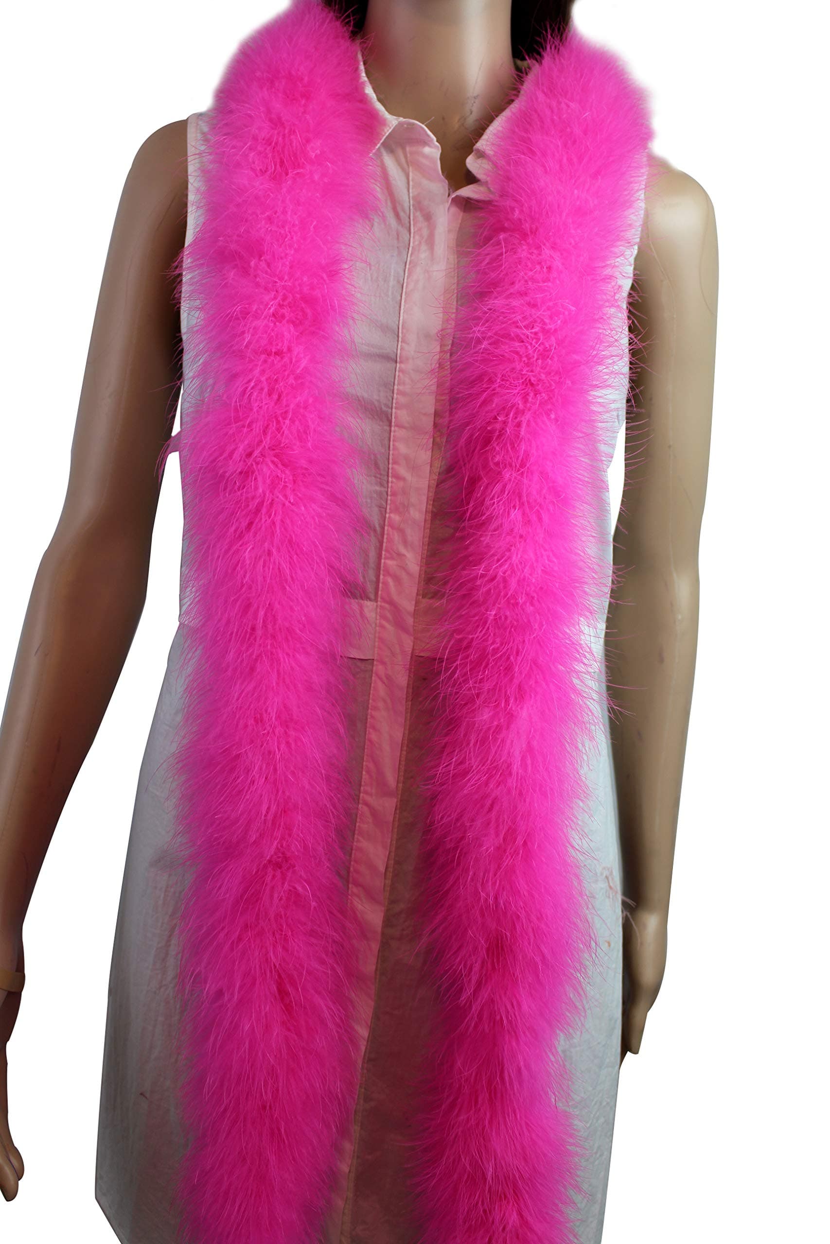 30 Gram 2 Yard-Long Marabou Feather Boa 8 Color, Dancing Wedding Crafting Party Dress Up Halloween Costume Decoration (candy pink)