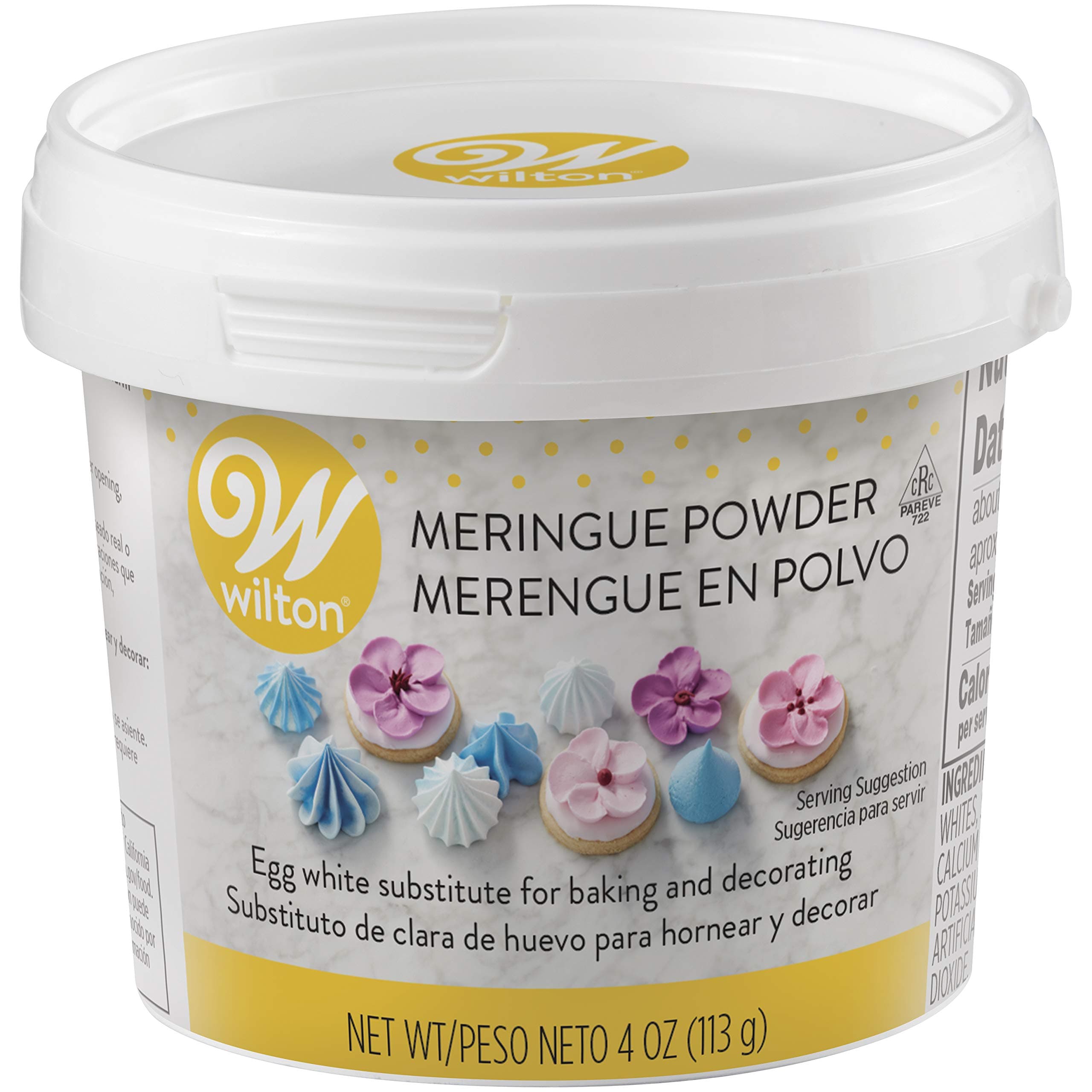 Wilton Meringue Powder Egg White Substitute, Artificial Flavor, 4 Oz