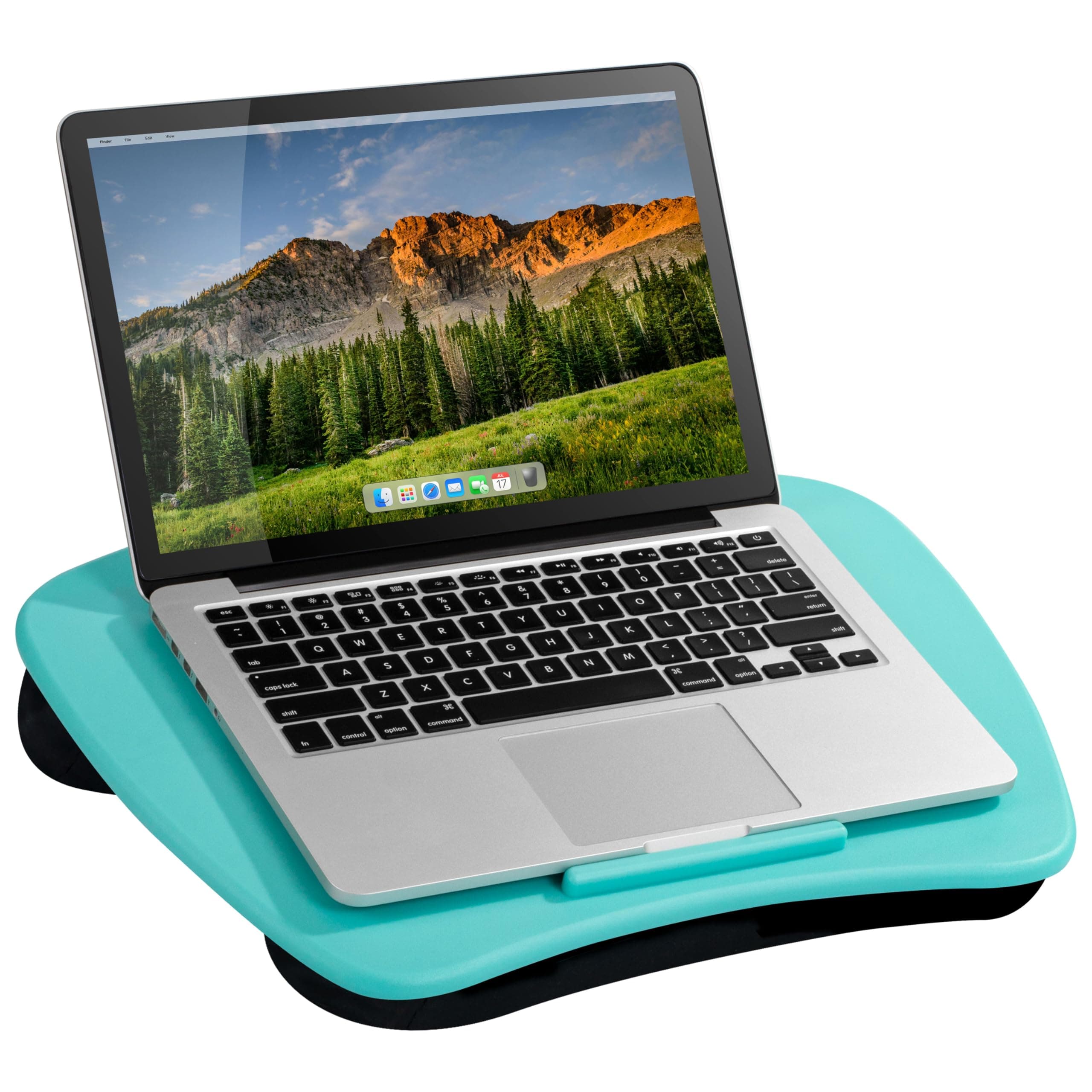 Basic Lap Desk with Device Ledge and Cushion - Aqua Sky - Style No. 44309