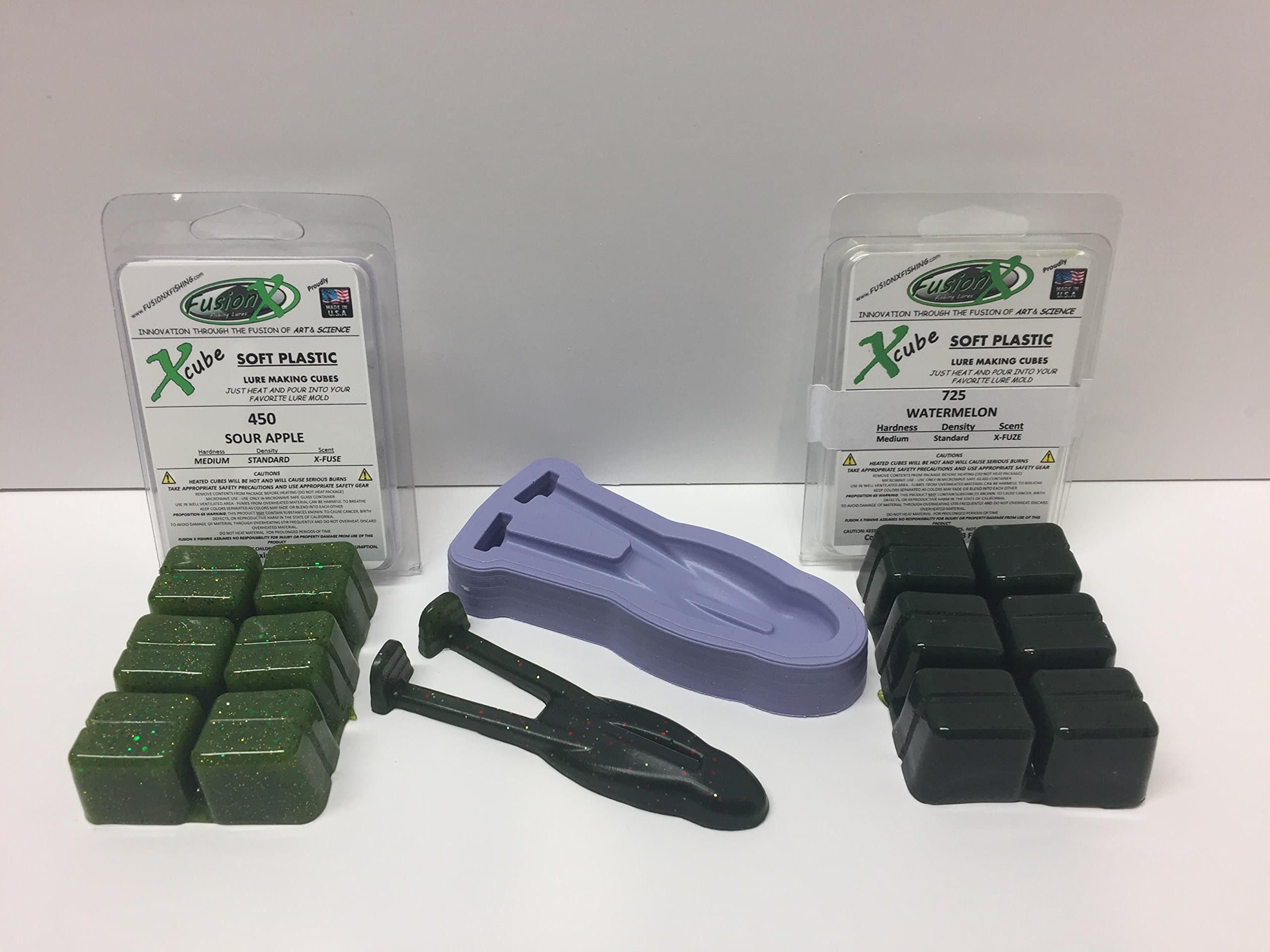 4" Paddle Tail Topwater Frog Lure Making Starter Kit - Bass Rubber Frog - Fisherman Gift - Fusion X Fishing 8140SC X-Frog