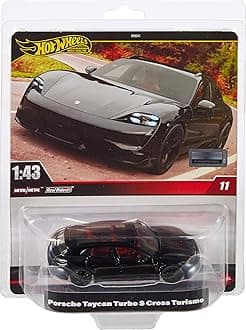 Premium Porsche Taycan Turbo S 1:43 Scale Display Replica Real Riders Tyres Metal Body & Chassis Collectible Toy 14+ Years Old & HWT10 Adult Fans & Collectors
