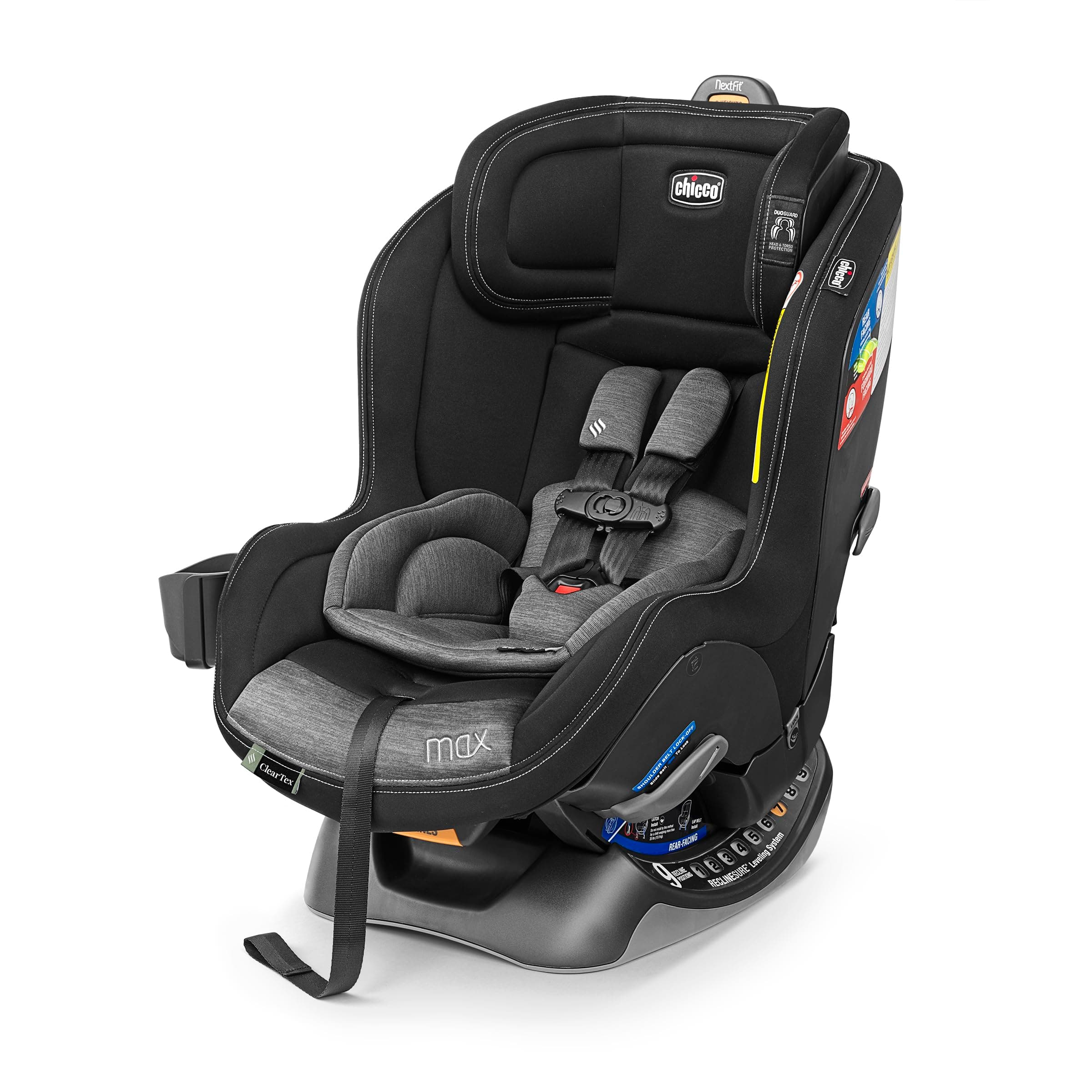 Chicco Nextfit Max Cleartex Extended-Use Convertible Car Seat, Shadow
