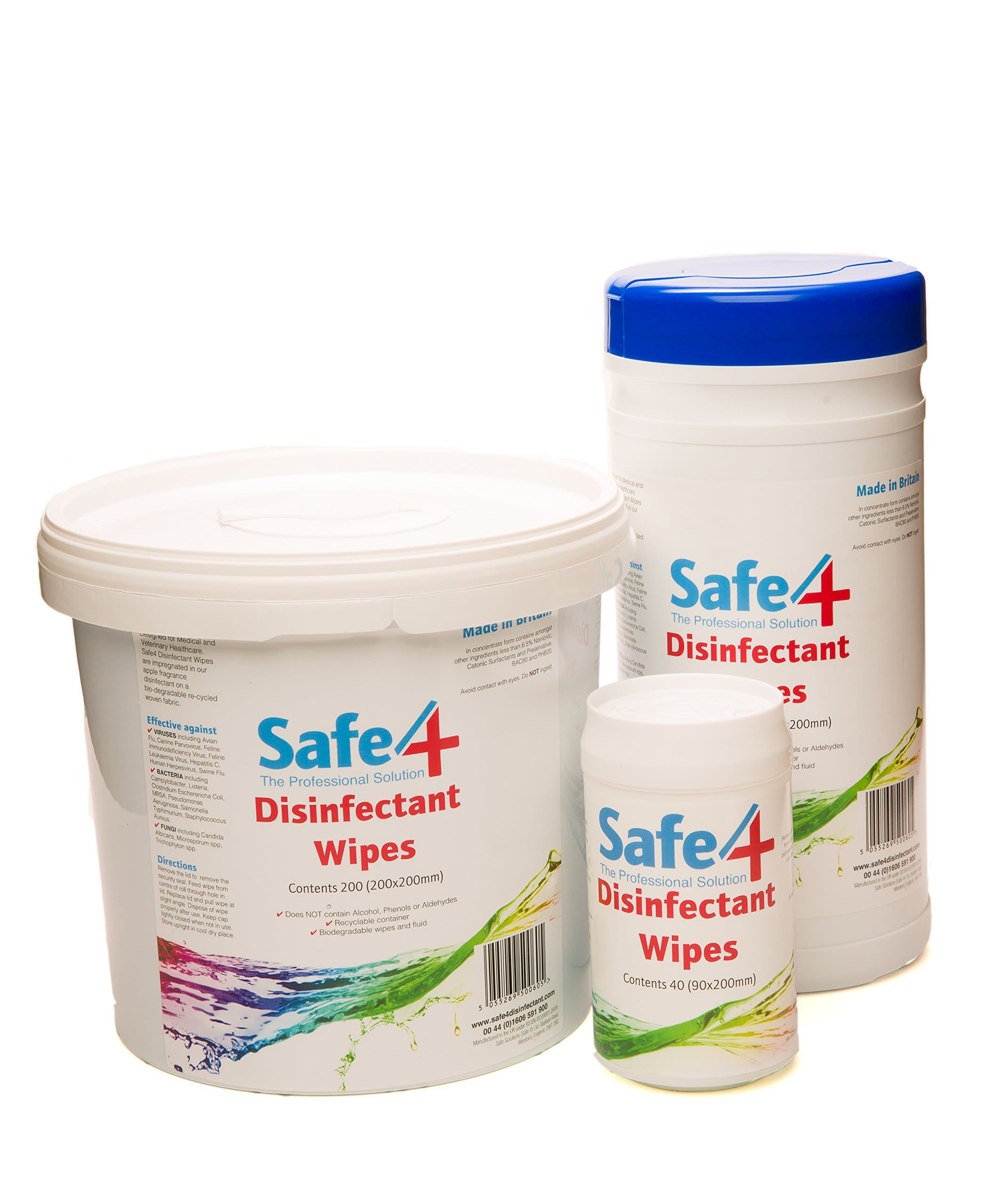 Safe4 Disinfectant Wipes (200)