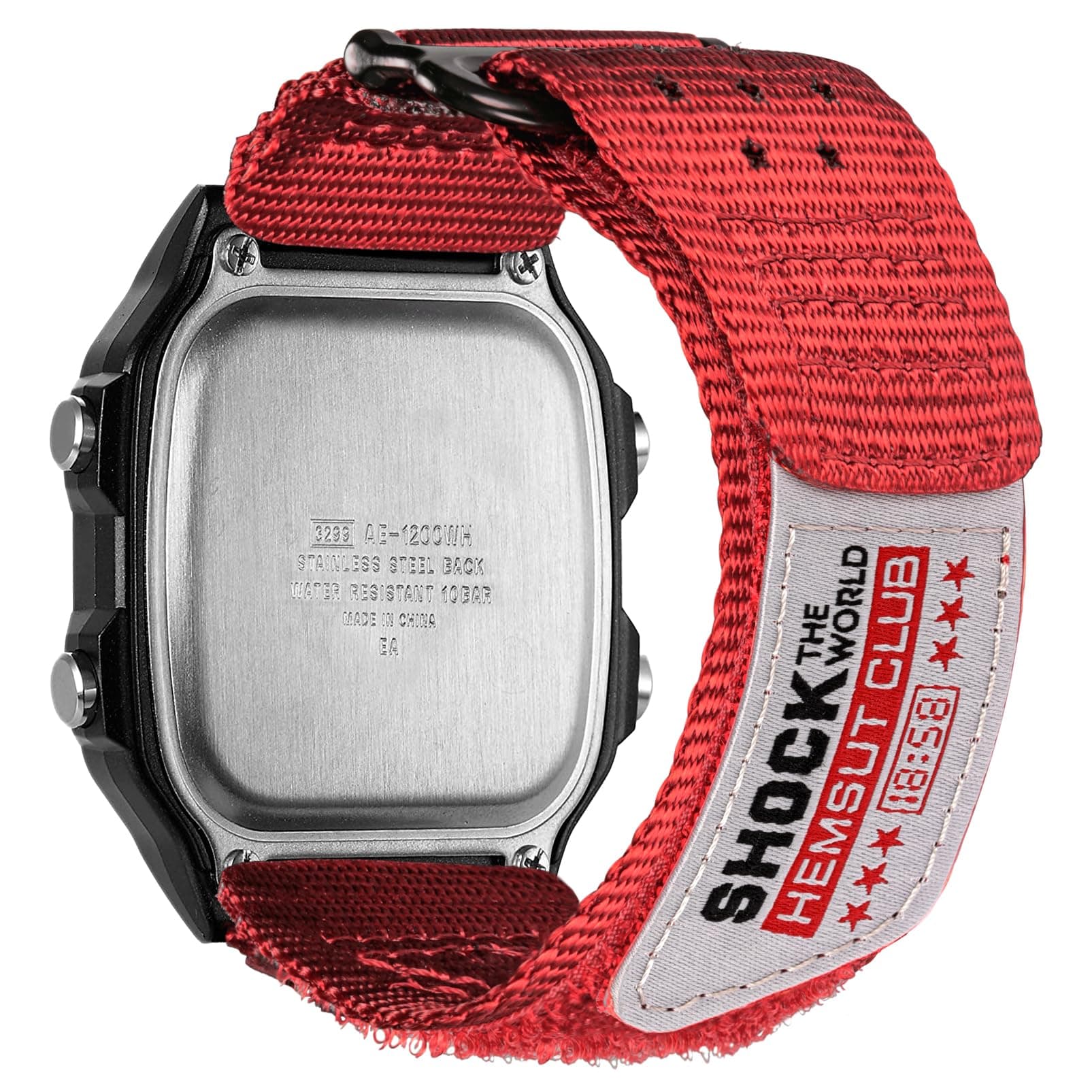 Quick Release Watch Band Strap for Casio F-91W F-94W F-105W F-84W W-735H W-800H SGW-300H SGW-400H A158WA AE-1000W,18mm Leather Hook & Loop Casio strap