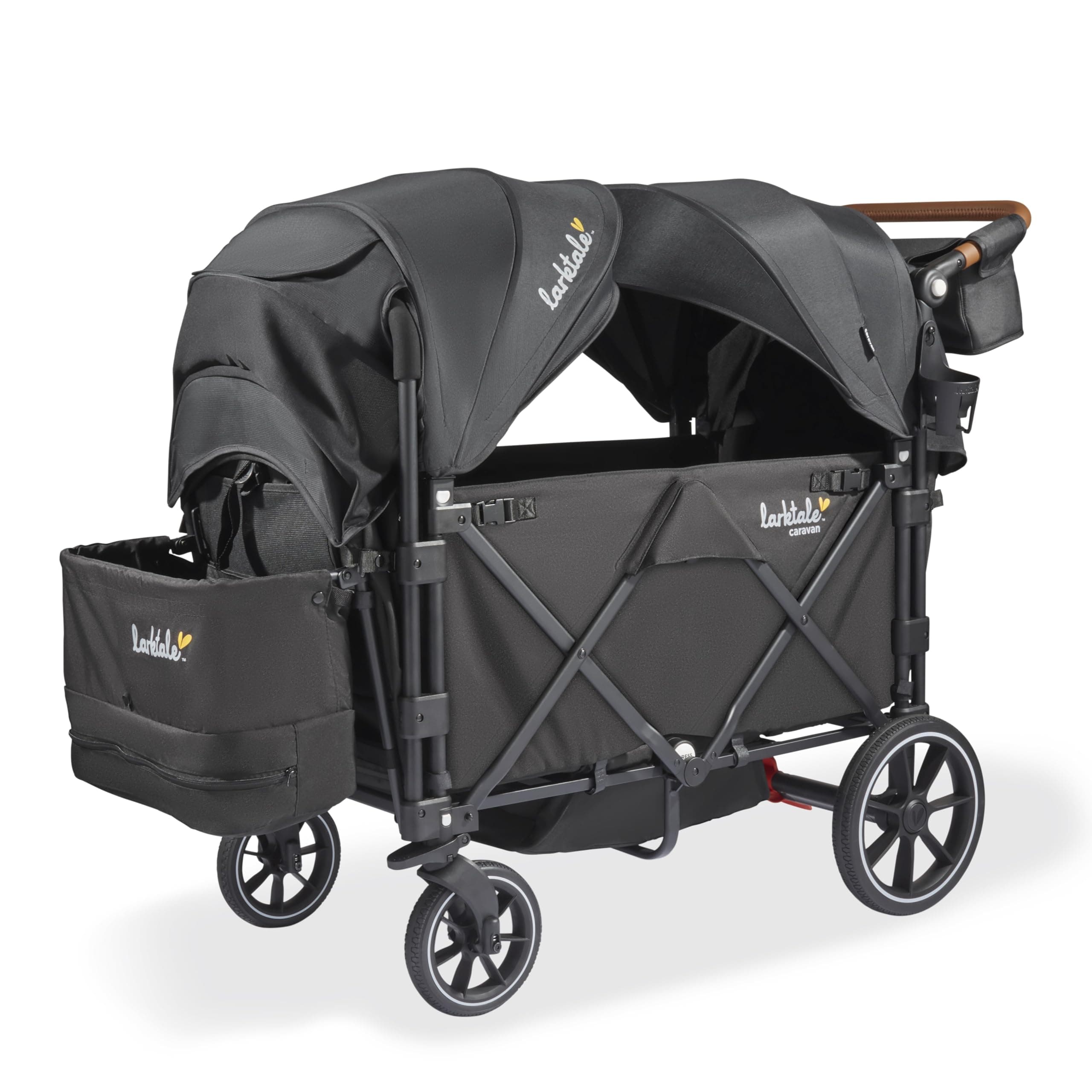 Caravan V3 Stroller, 2-Seater Kids Wagon, 207 lb Capacity, Byron Black