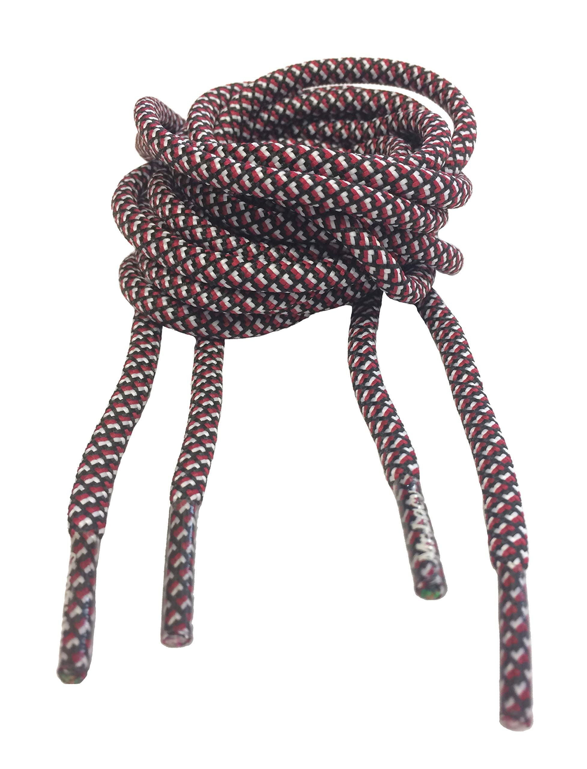 Mr Lacy Ropies Thick Round Shoelaces (Black White Red)