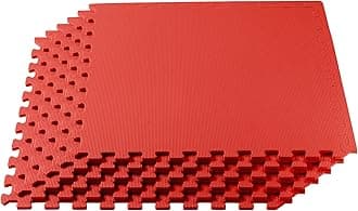 We Sell Mats3/8 Inch Thick Multipurpose Exercise Floor Mat with EVA Foam, Interlocking Tiles, Anti-Fatigue for Home or Gym, 24 in x 24 in