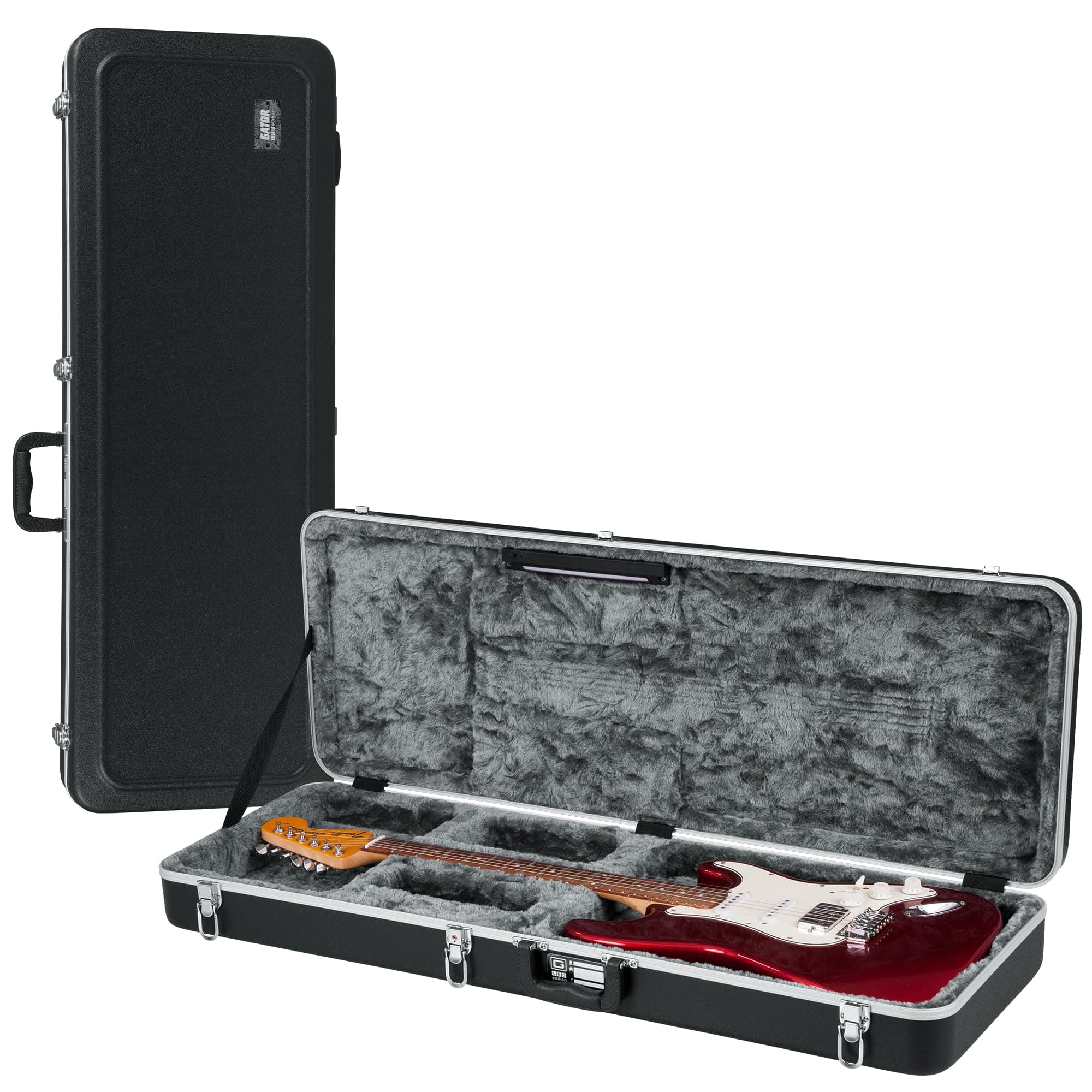Gator Cases Deluxe ABS Molded Case for Strat/Tele Style Electric Guitar with Internal LED Lighting (GC-ELECTRIC-LED)