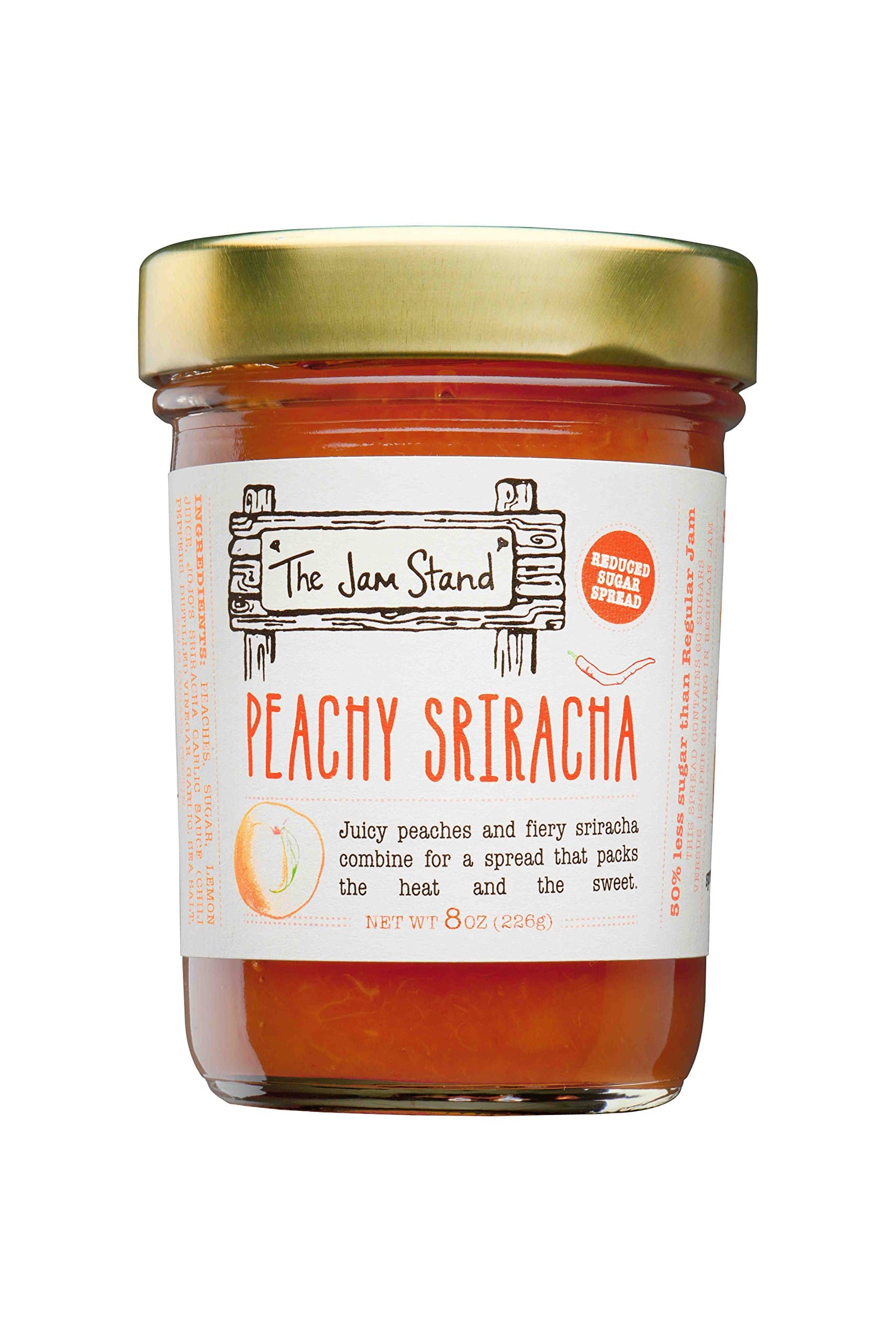 The Jam Stand, Peachy Sriracha Jam, 9.5 oz