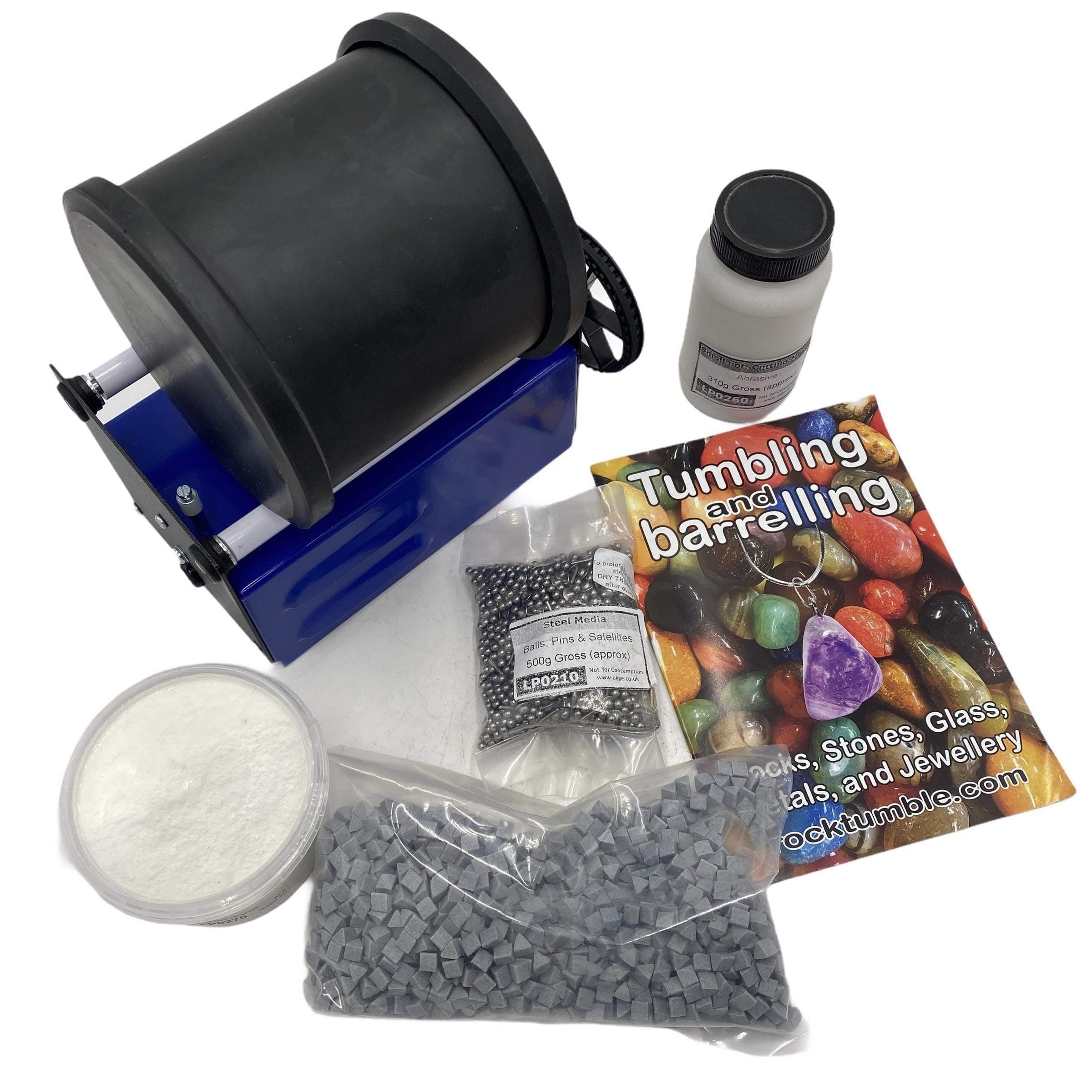 3lb Barrelling Machine with Rubber Barrel (Deburring/Polishing/Cleaning Kit)