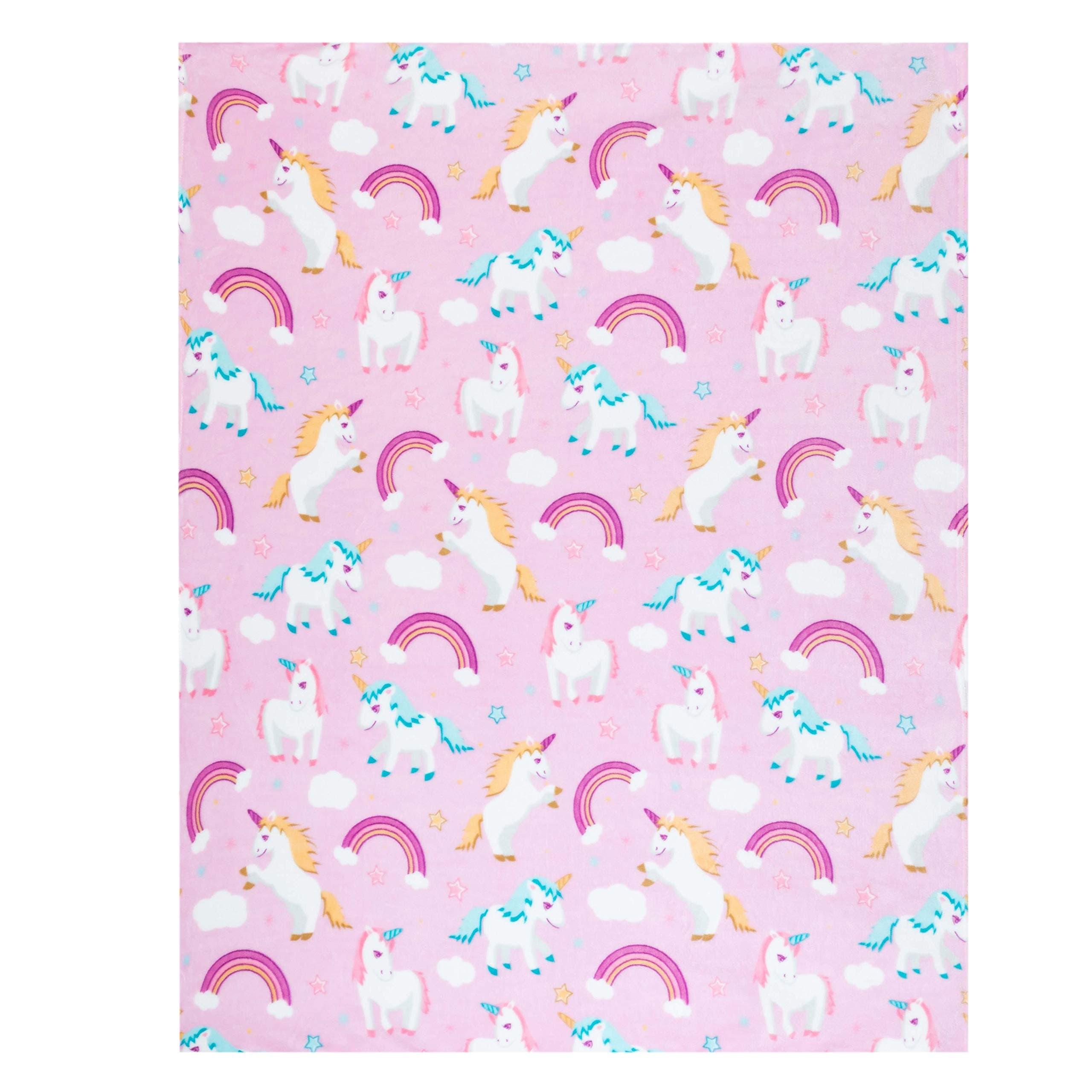Unicorn Throw Blanket, Adorable Super-Soft Extra-Large Fluffy Kids Unicorn Blanket for Girls, Unicorn Fleece Blanket (50in x 60in) Kids Unicorn Plush Blanket and Throw for Girls and Children