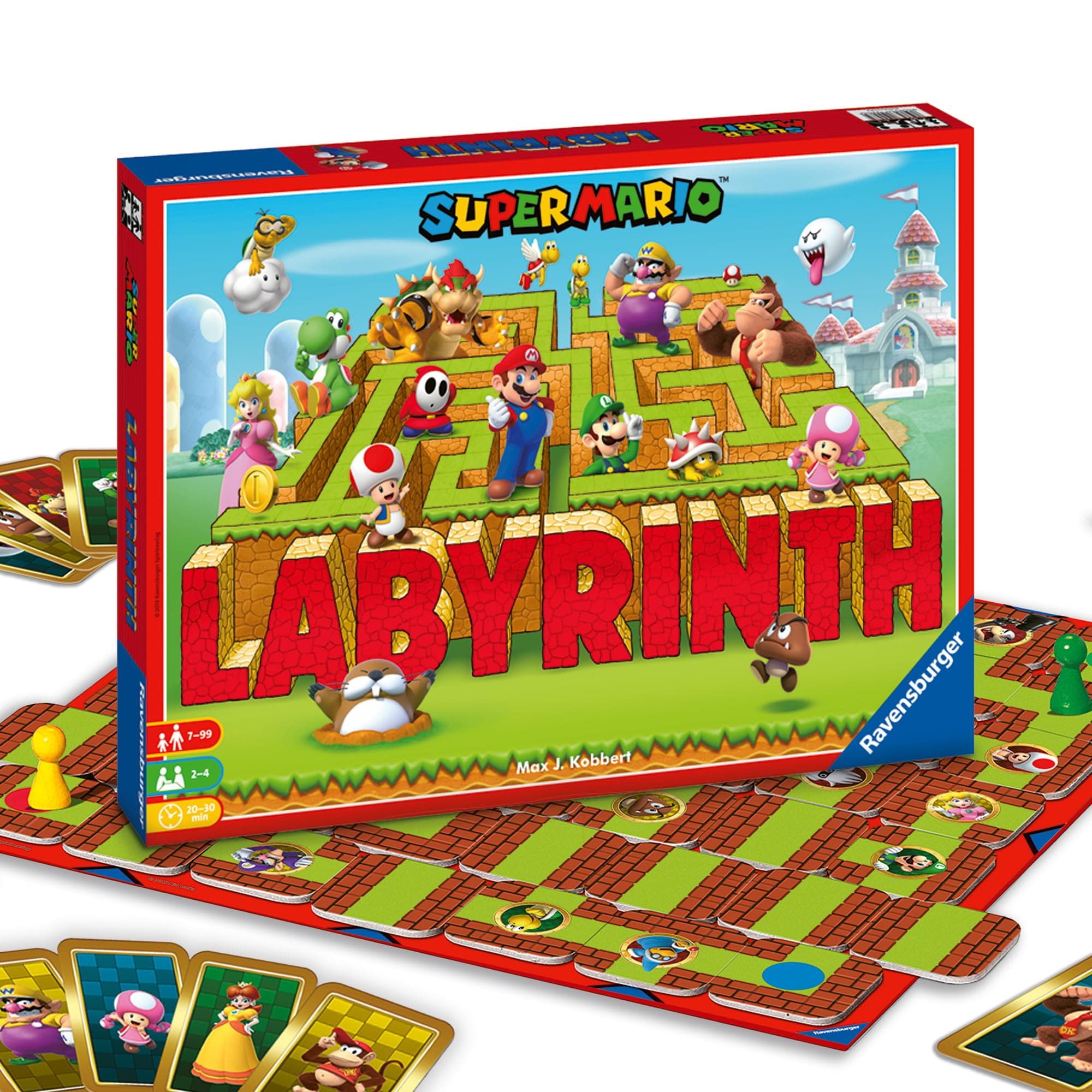 Ravensburger Super Mario Labyrinth Board Game - A Strategic Maze Challenge for Family Nights - Great Birthday Gift - 2-4 Players - Kids Ages 7-10 and Older