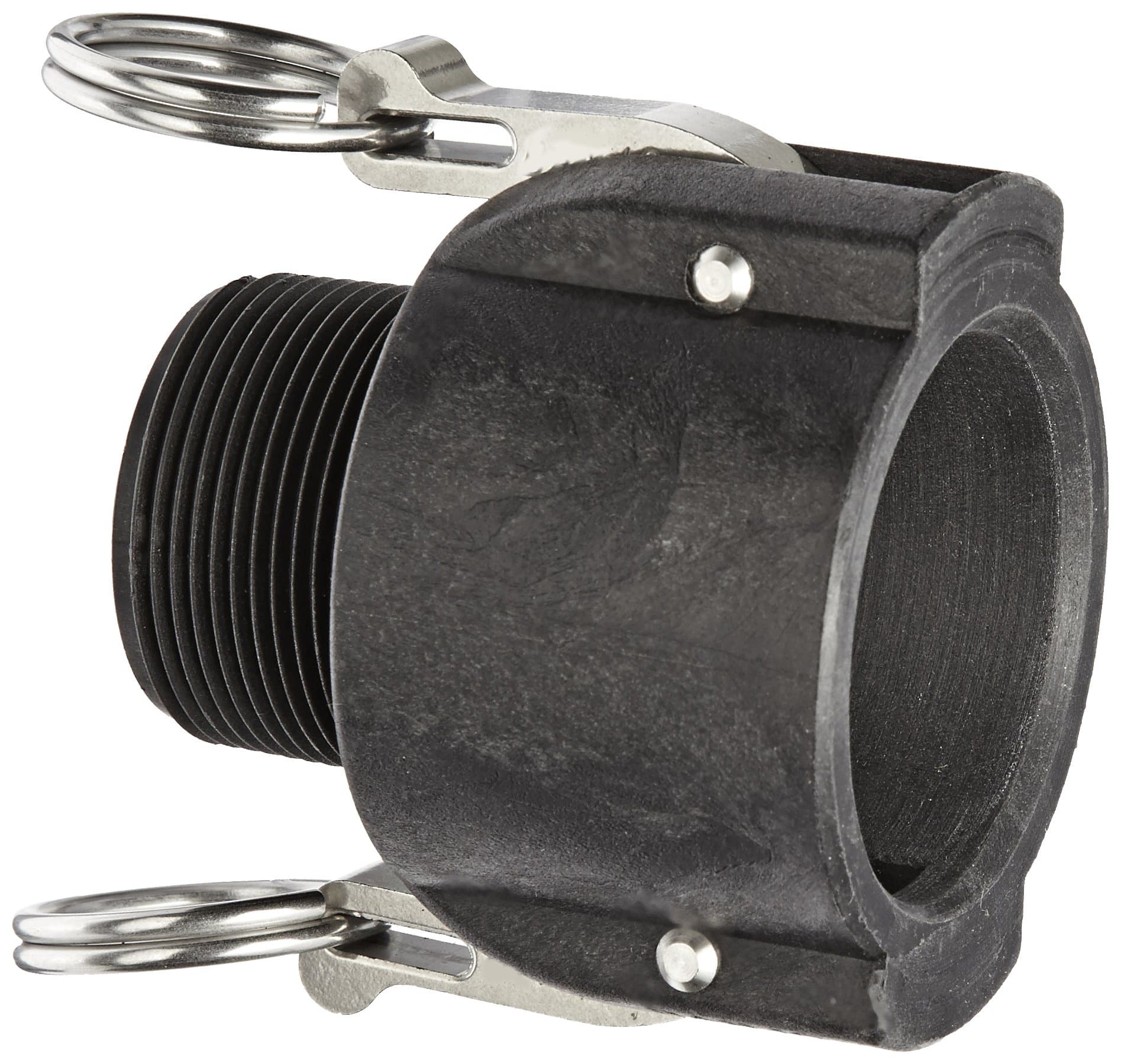 Banjo 150B Polypropylene Cam & Groove Fitting, 1-1/2" Female Coupler x NPT Male