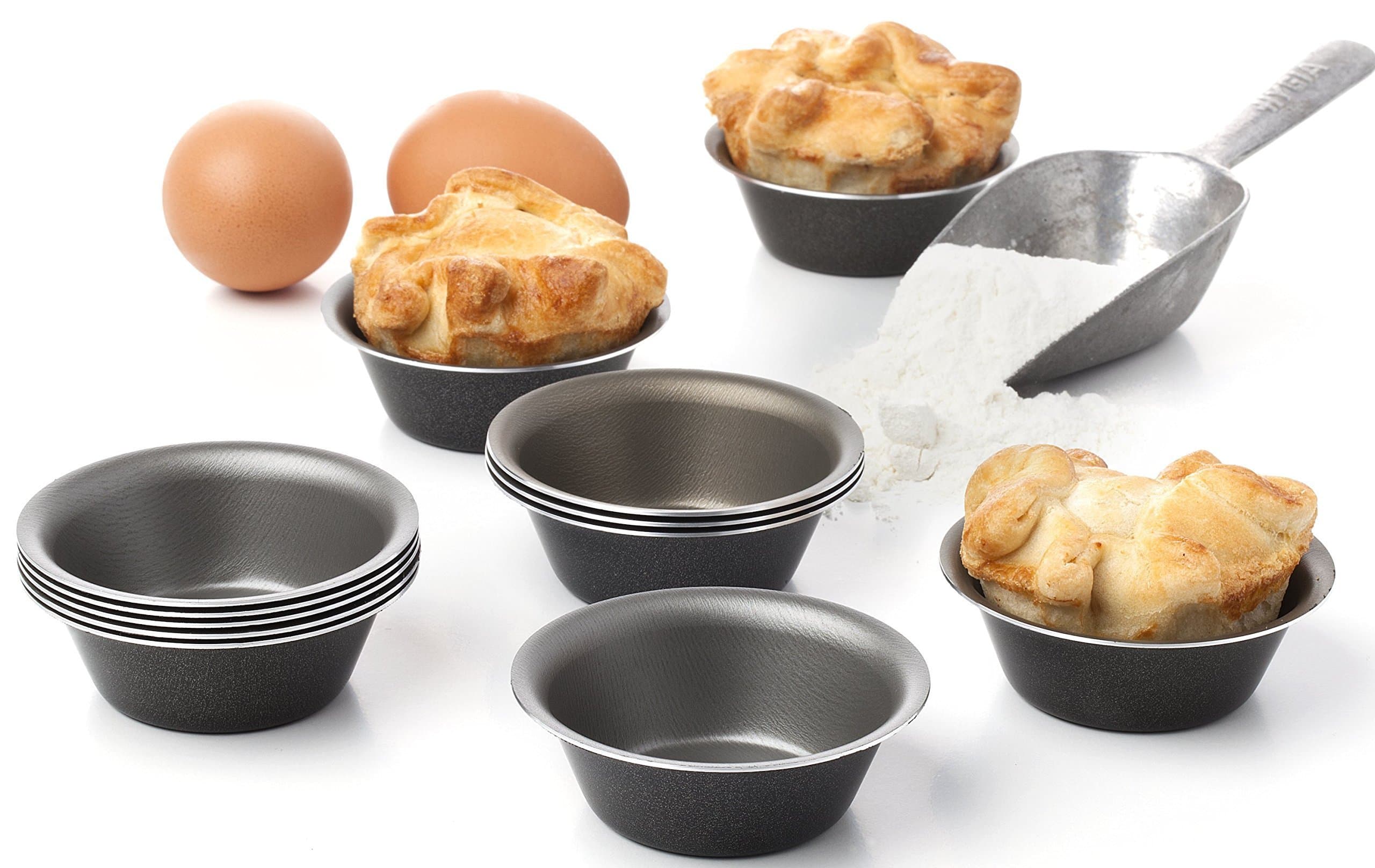 Pack of 12 Mini Pie Muffin Cupcake Pans egg Tart Bakeware - 3 Inch Tins - 12 Molds NonStick bakeware
