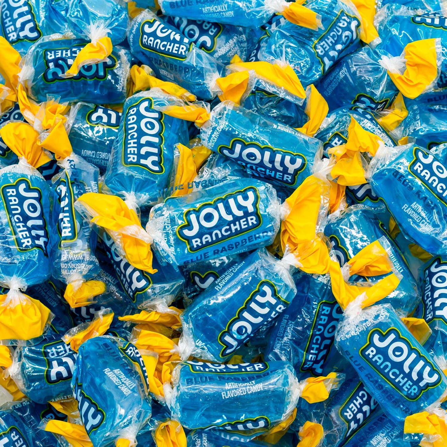 BLUE RASPBERRY JOLLY RANCHER Hard Candy Original Flavor 1 lb - Bulk Bag, Individually Wrapped (74 Pieces)