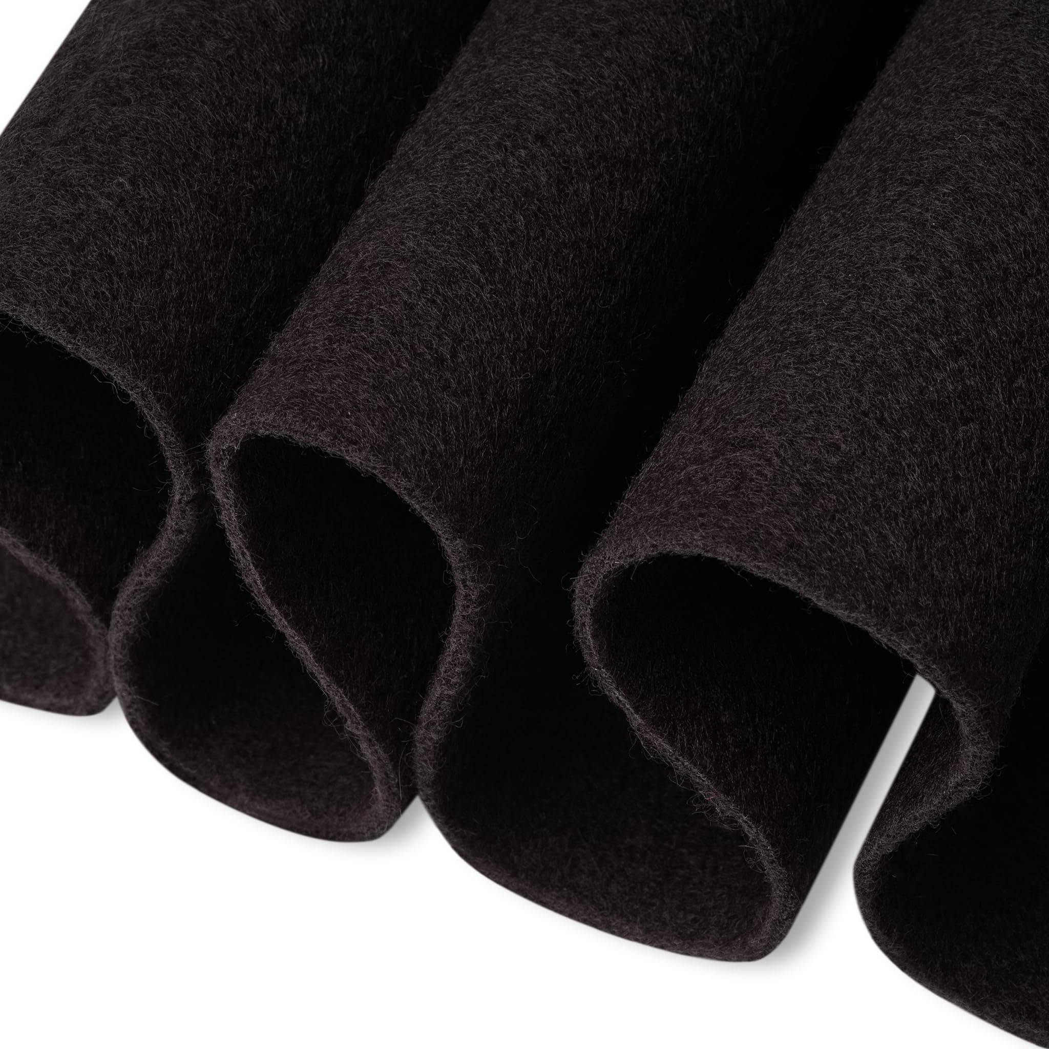 FabricLA Acrylic Felt Fabric | Soft, Non-Stiff Material | 72” Wide, 1.6mm Thick | Felt by The Yard for Crafts, Sewing, Padding & DIY Projects | 8 Yard (Black)