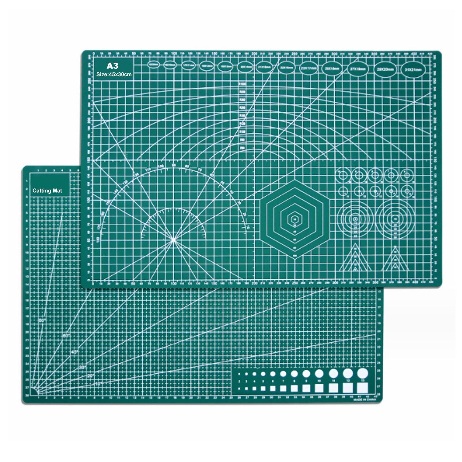 DAYONG A3 Self Healing Cutting Mat, Non-Slip Double Sided Cutting Board, Reusable Rotary Cutting Pad, Suitable for DIY Manual, Sewing, Quilting, Engrave, Art, Clay, Office, Desk Mat. (green)
