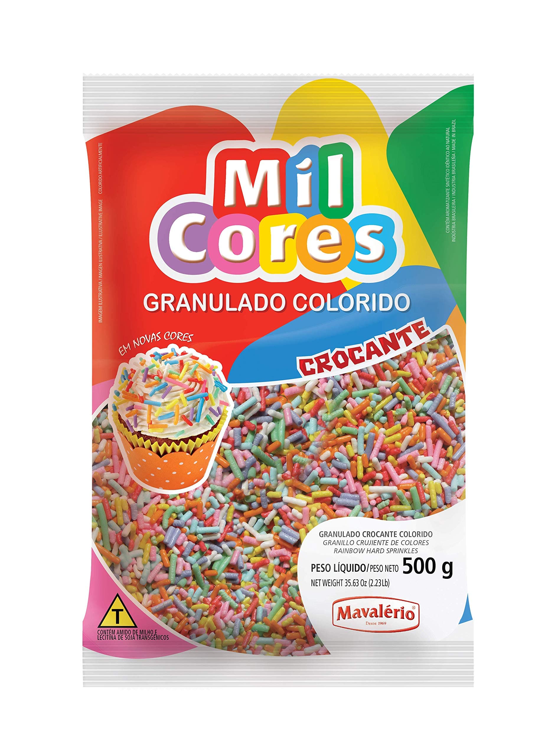 Mavalerio Mil Cores Rainbow Hard Sprinkles 500 g