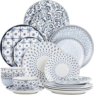 BTaT- Dinnerware Sets for 4, 12 pcs, Ceramic Dinnerware Sets