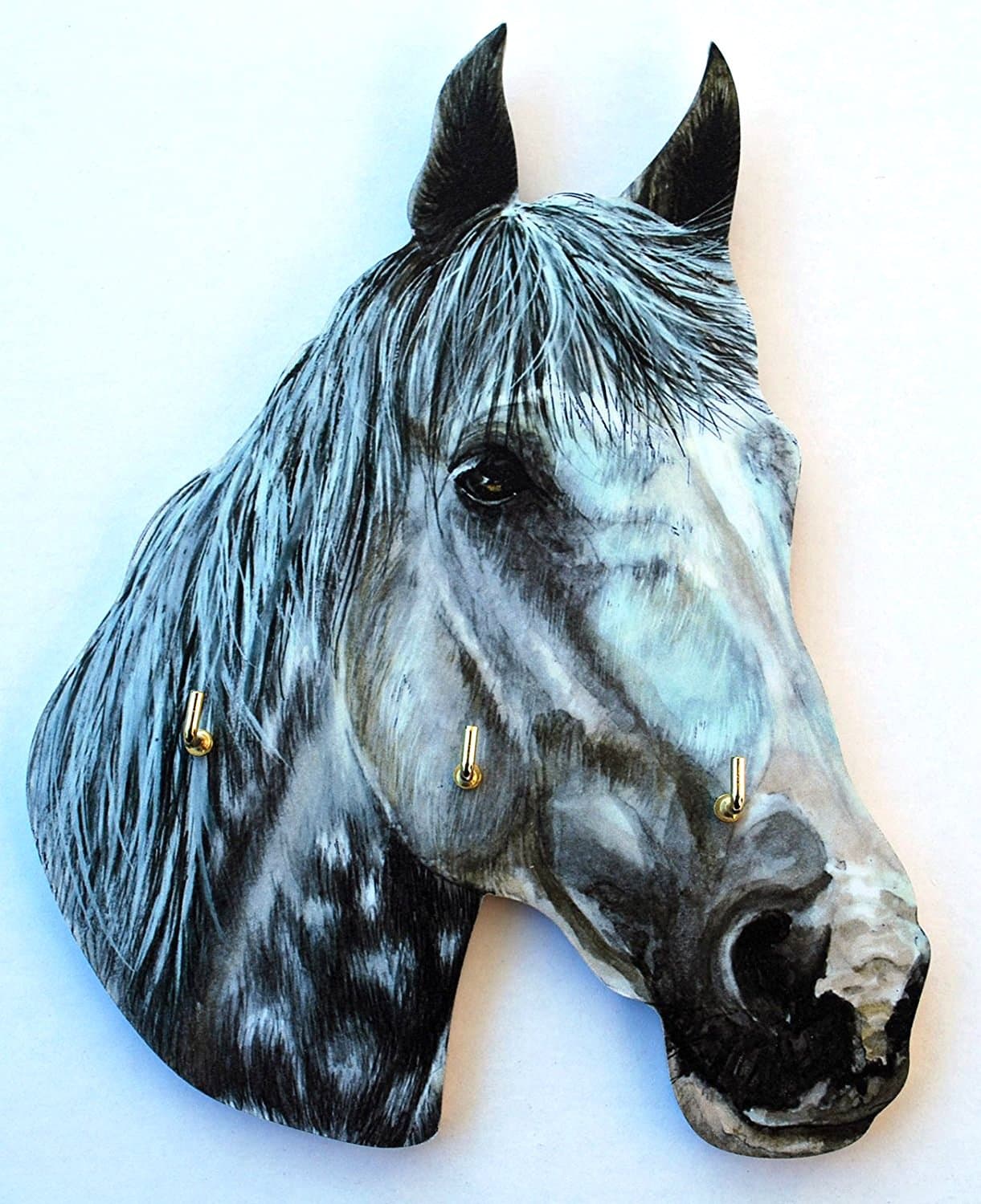 Dapple Grey Horse Key Rack - HO20-L