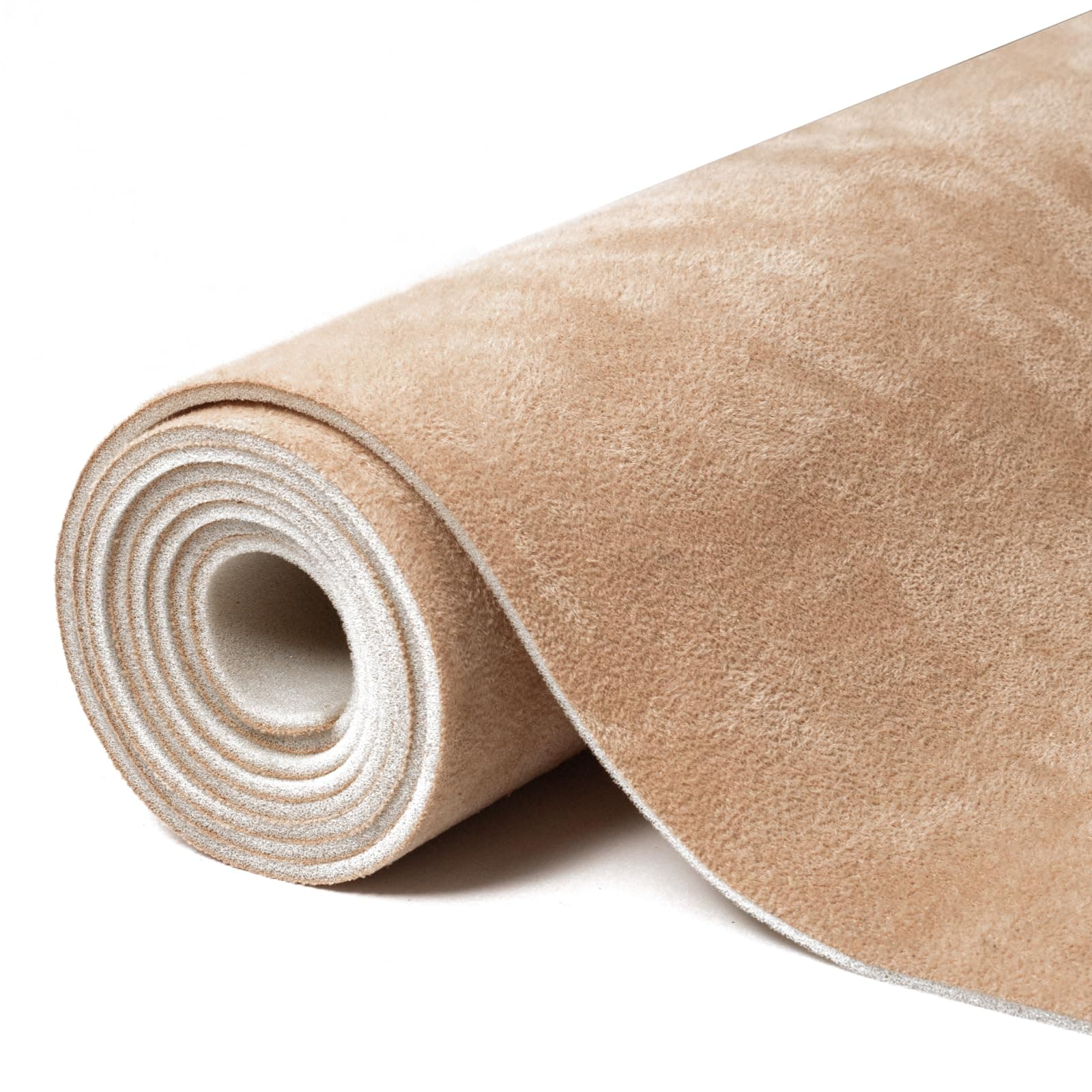 Suede Auto Headliner Fabric 98" L × 60" W with Foam Backing - Tube Packaging - -Beige Interior Replacement Material for Car/Truck/SUV/RV Roof - Home Repair/DIY Headliner Material