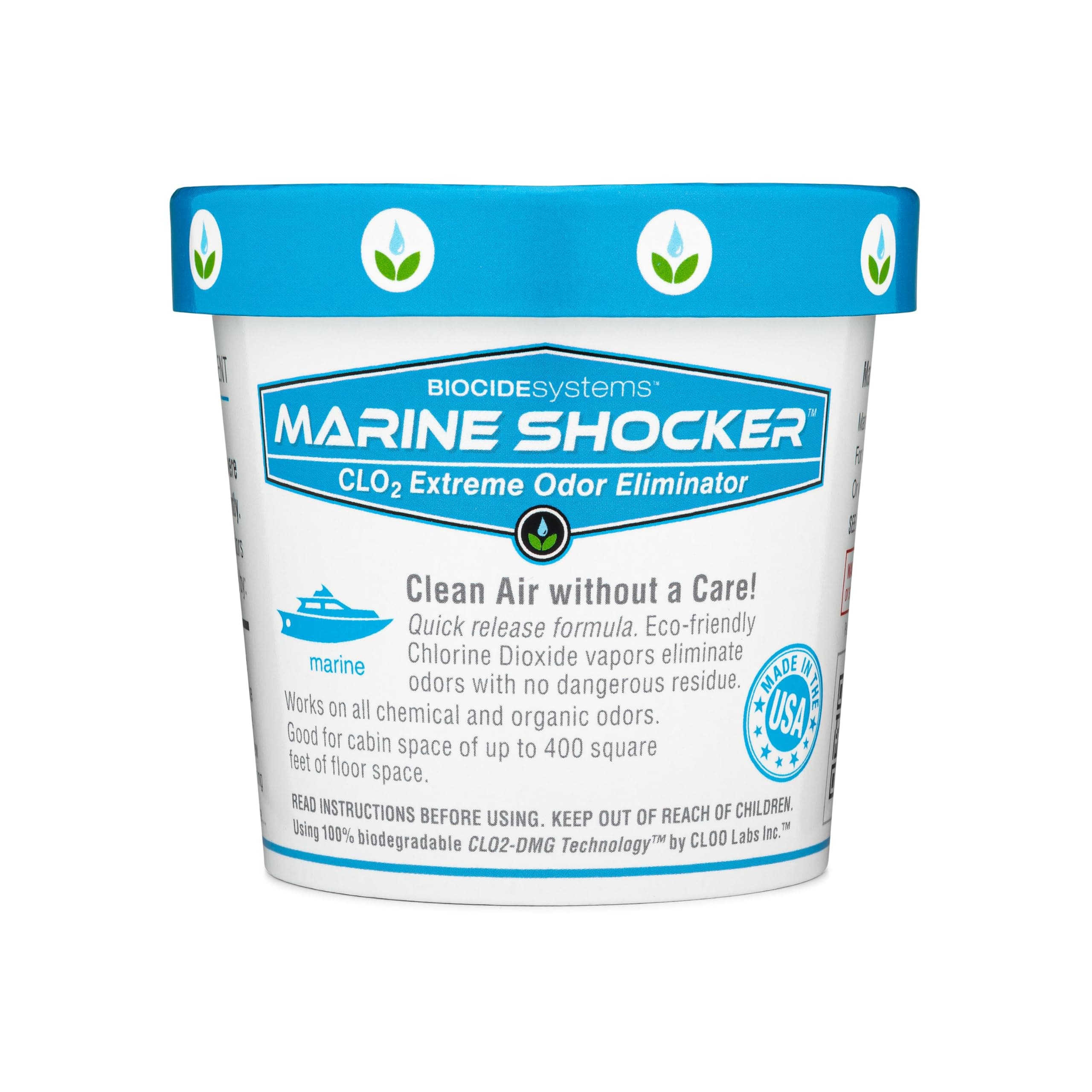 Biocide Systems Marine Shocker, Quick Release Odor Eliminator for Boats, Eco-...