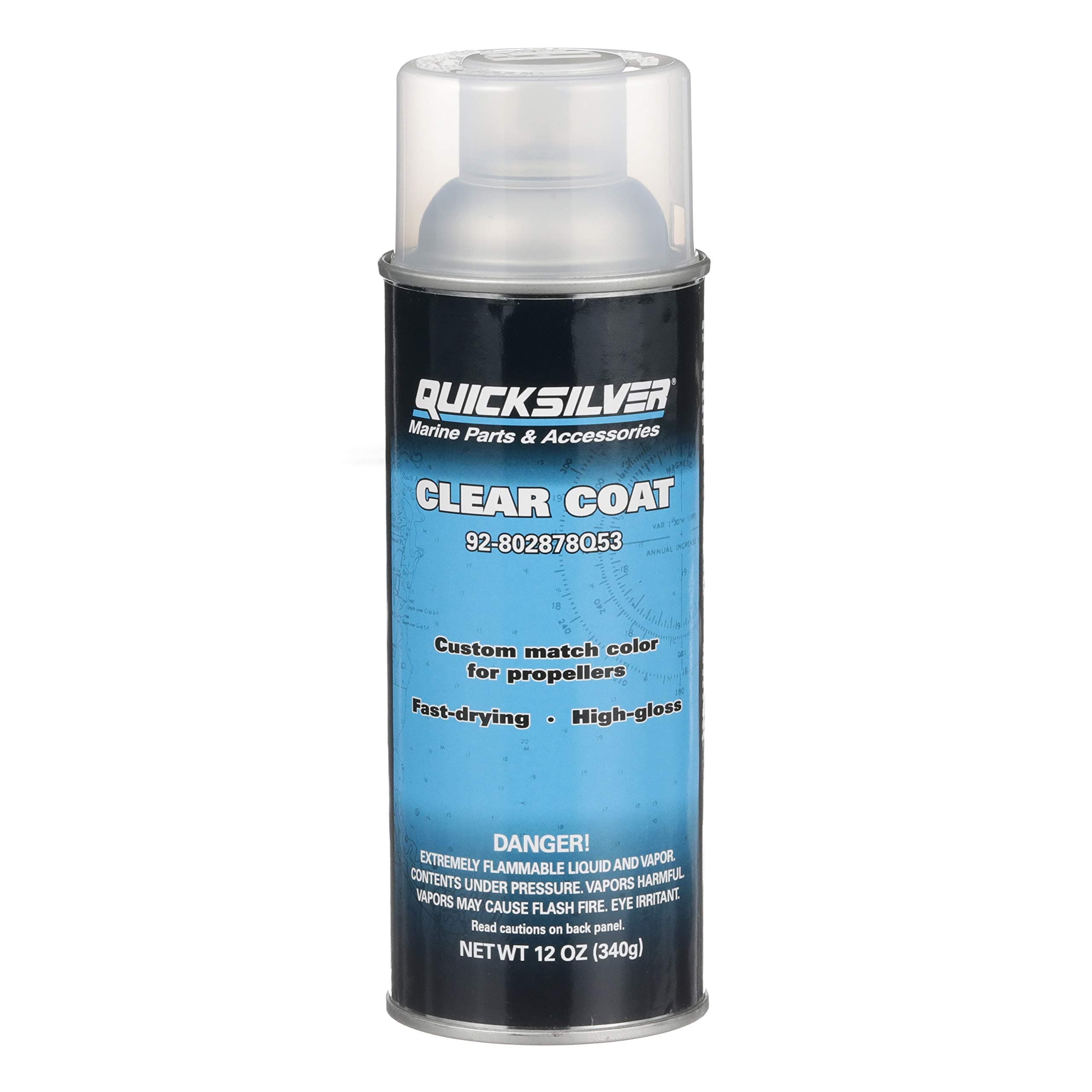 Quicksilver 802878Q53 Clear Coat Enamel Spray Paint