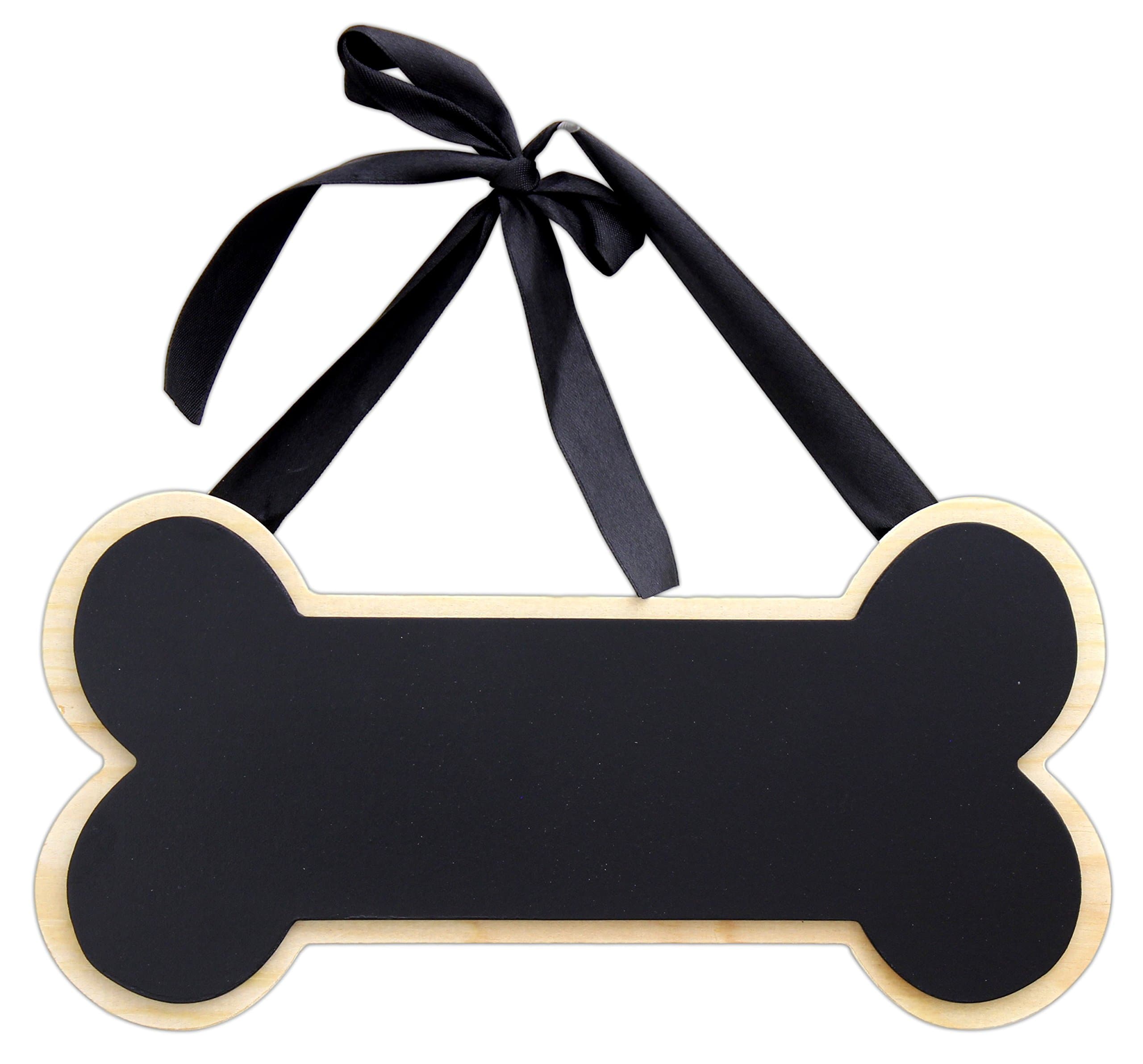 DEI 10" x 5" Dog Bone Shaped Hanging Chalkboard Sign (Blank)