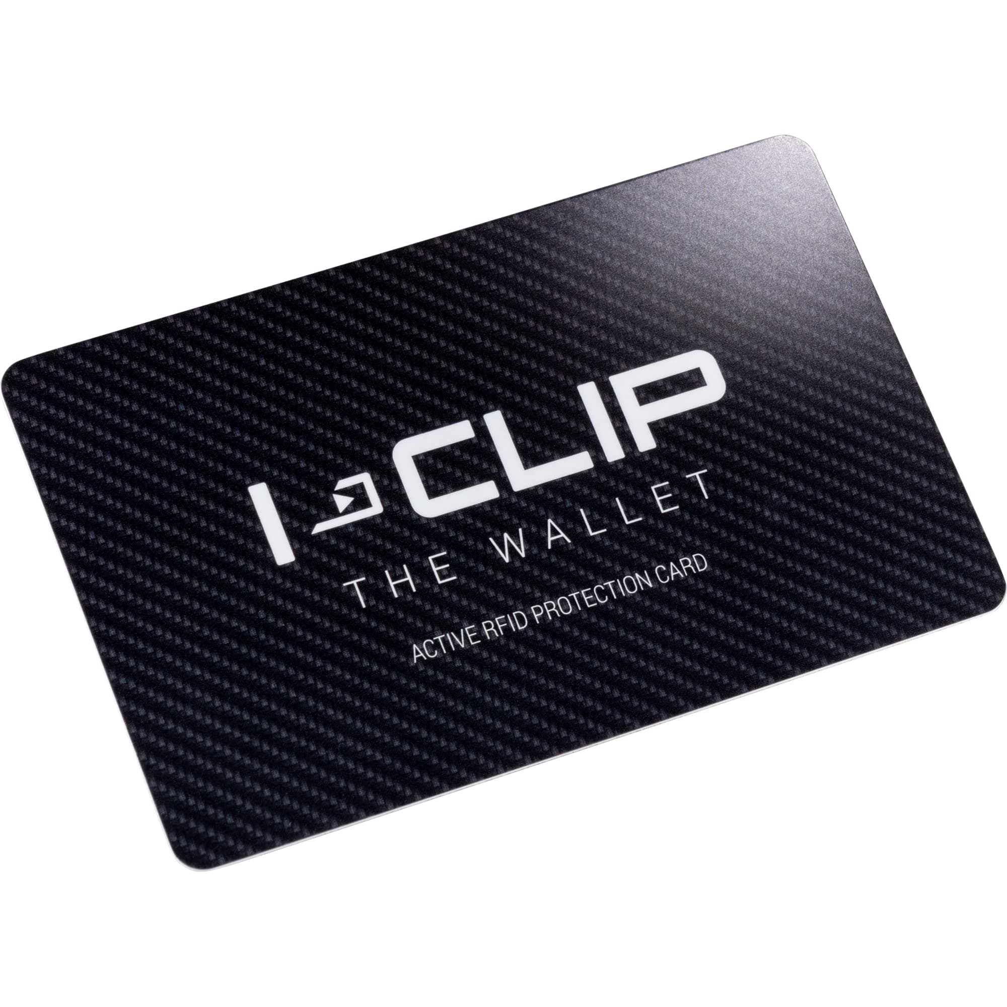RFID blocker card, credit card format, carbon look, black