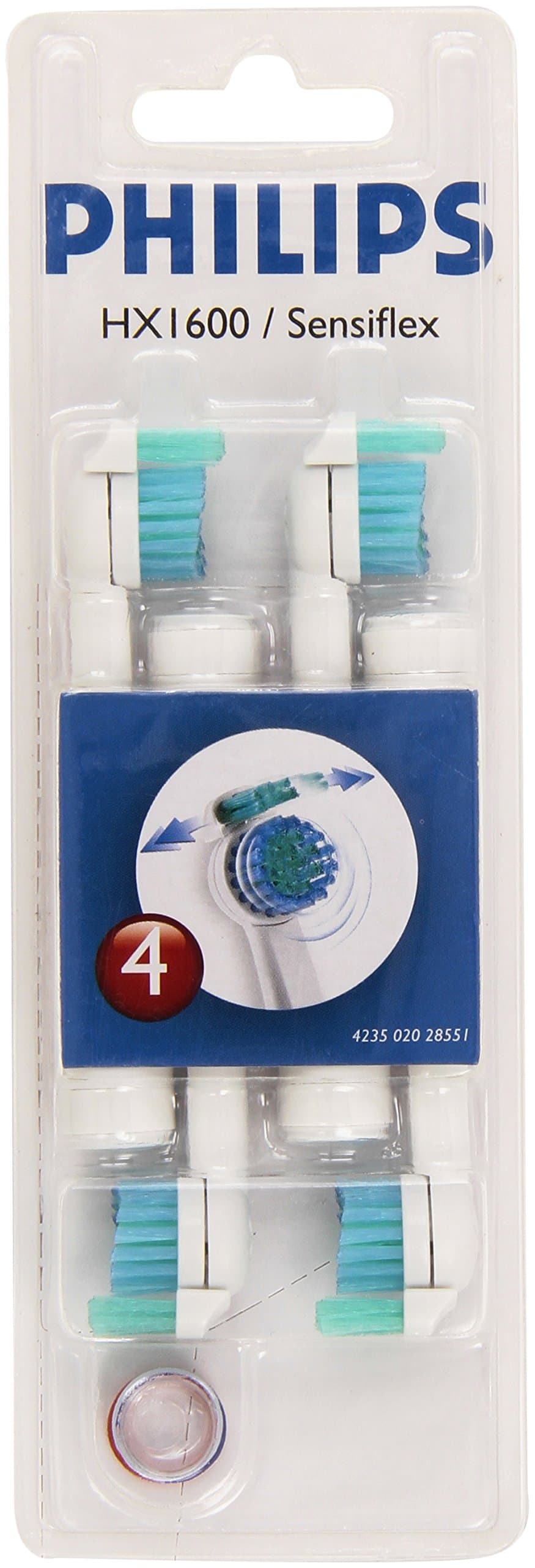 Philips Sensiflex Hx2014 Toothbrush Heads 4-Pack