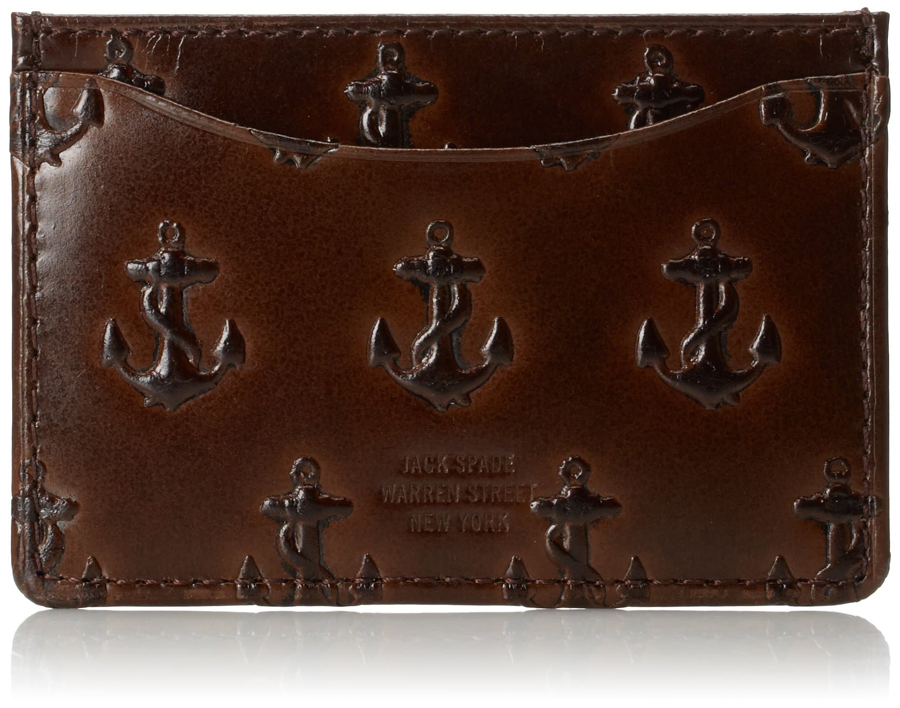 Jack Spade Men's Embossed Anchor Credit Card Holder