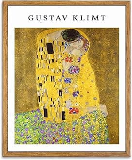 KBKBART Framed Canvas Wall Art for Bedroom Decor, Vintage Art Abstract Famous Artists Posters for Room Aesthetic, Vintage Wall Art Prints Painting, Retro Boho Wall Decor for Gallery Bedroom Bathroom