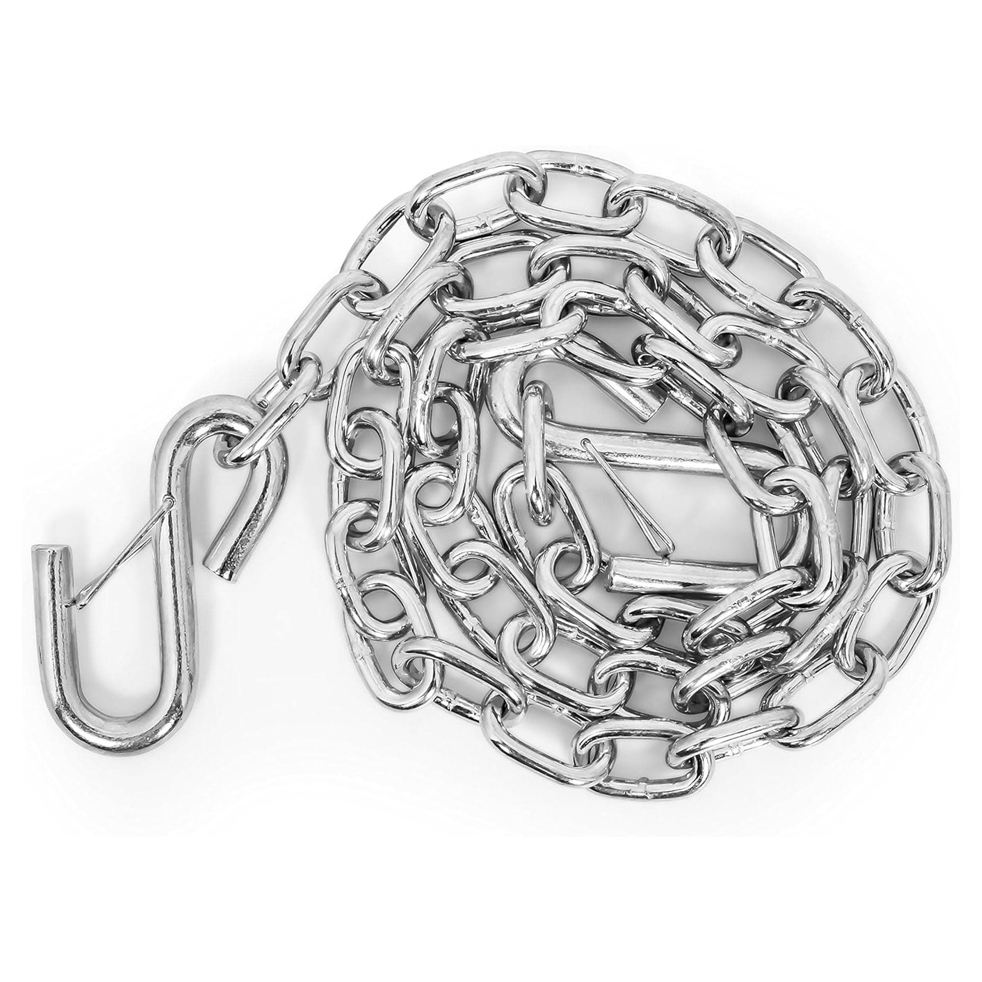 Heavy Duty Steel 48" Safety Chain with Spring Hooks - Secures Tow Vehicle to Trailer | Class I 2,000 lb Capacity | Great for RV, Trailer, and Boat Towing |Rust Resistant - (50022)