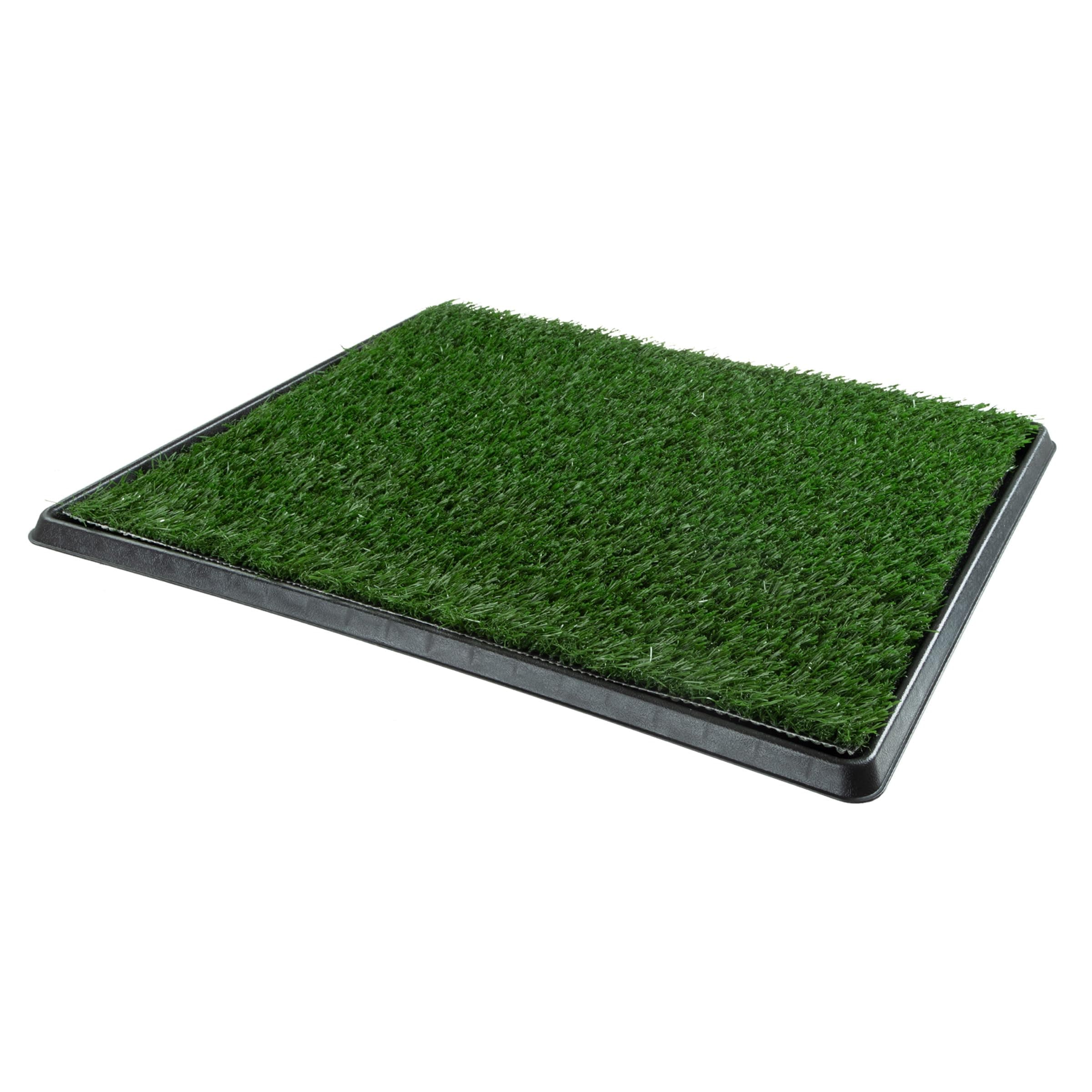 PETMAKER Artificial Grass Puppy Pee Pad for Dogs and Small Pets - 16x20 Reusable 4-Layer Training Potty Pad with Tray - Dog Housebreaking Supplies by
