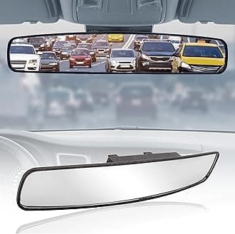 GOODYEAR [Extra Large] 17" Panoramic Rearview Mirror for Cars/SUVs [Promotes Safety] Helps Parallel Parking Fit All Vehicles Wide Angle Rear Passenger Seat Viewer Extra Wide Size