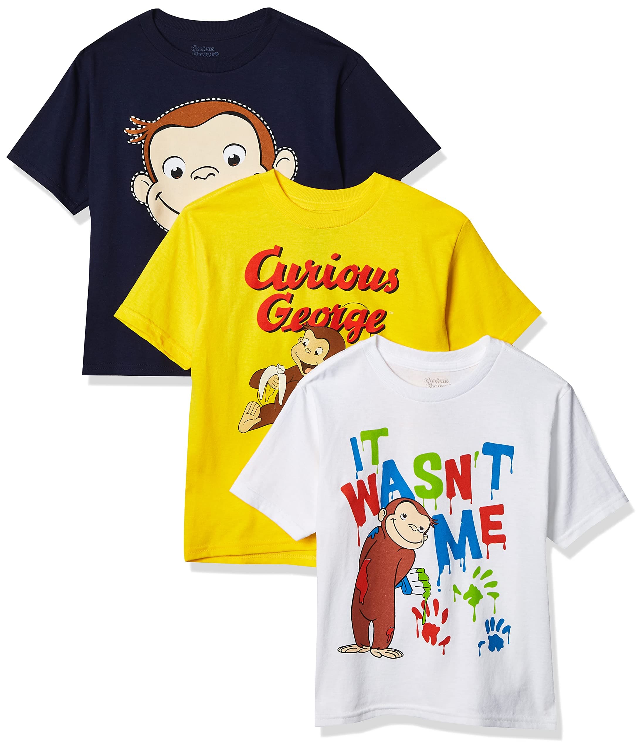 Curious George Boys' Boys Assorted T-Shirt 3-Pack No 1