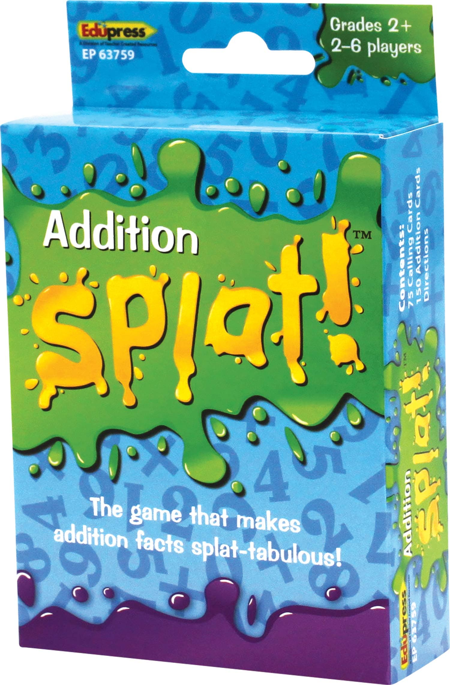 Edupress Math Splat™ Game: Addition Grades 2+ (EP63759), 3.5 H x 5.625 L x 2.25 W