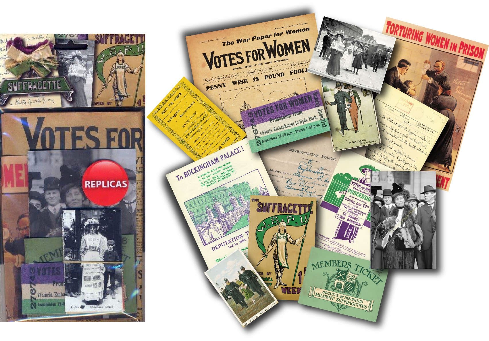 Memorabilia Pack CompanySuffragettes - Replica