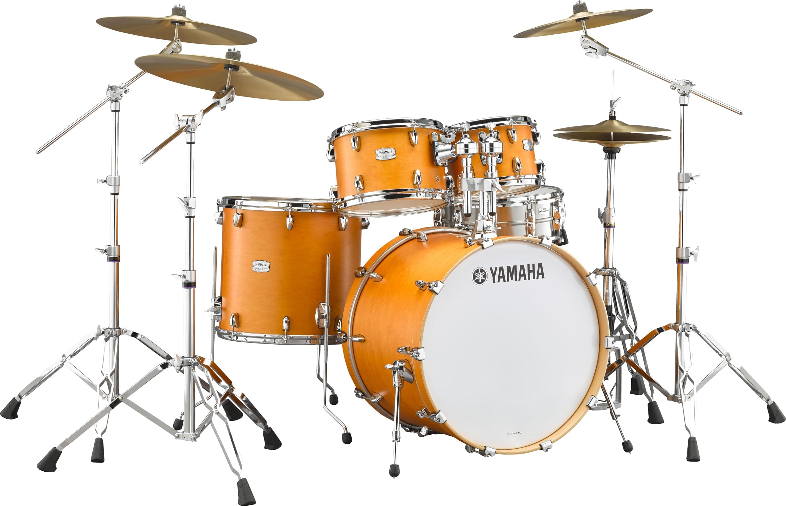Yamaha Tour Custom Maple 4pc Standard Shell Pack, Caramel Satin