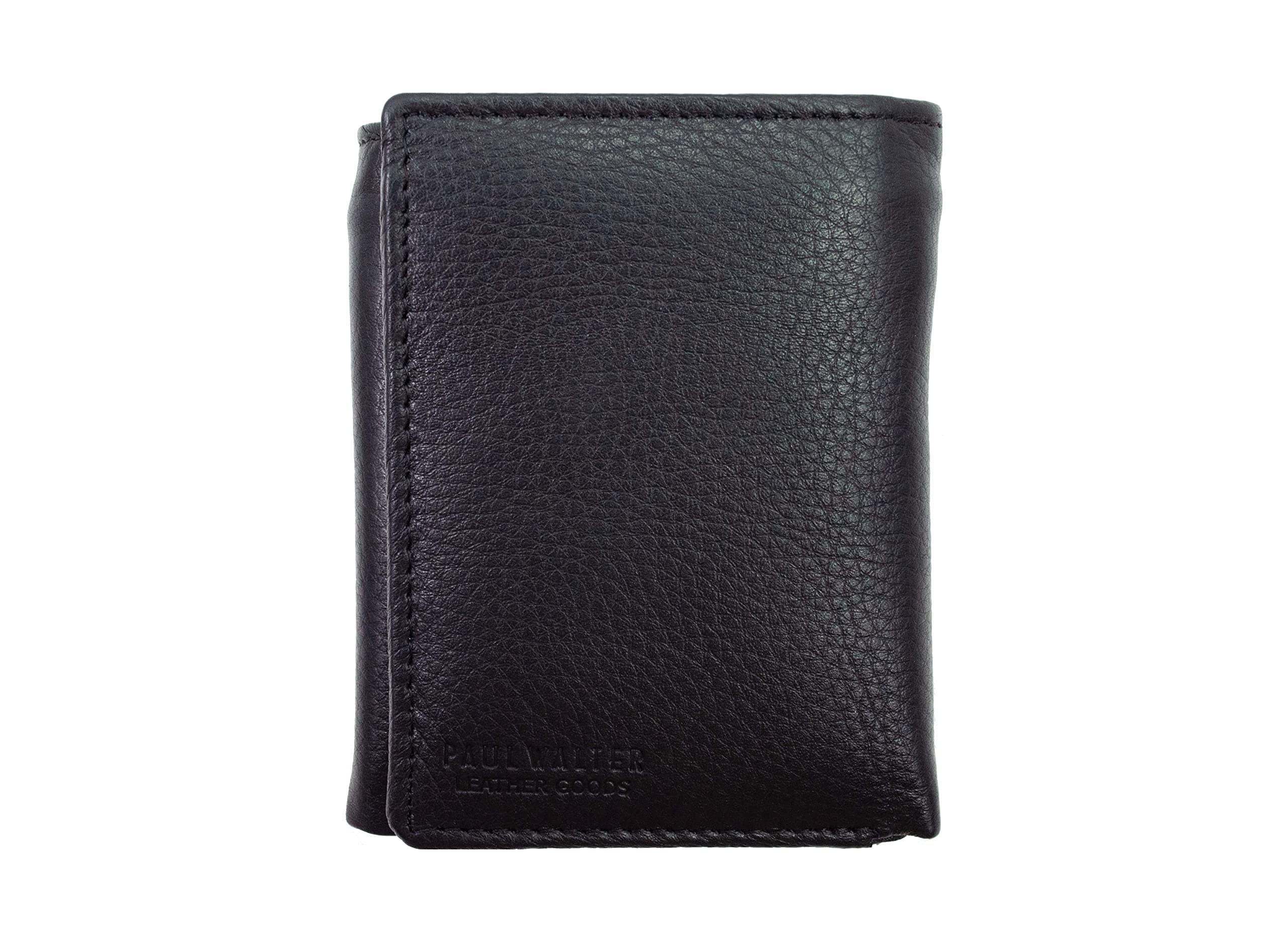Mens RFID Blocking Trifold Genuine Premium Leather Wallet, ID Holder, Card Holder, Cowhide
