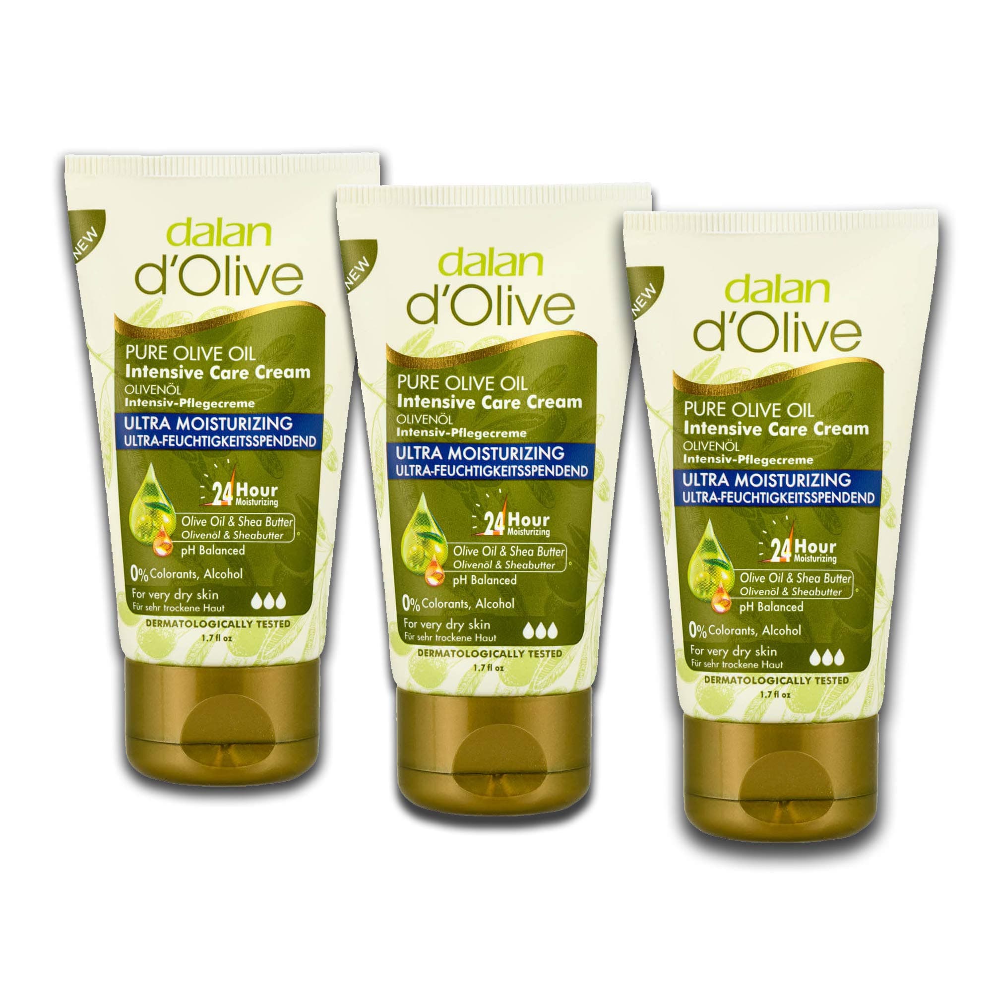 3x Intensive Cream Dalan d'Olive 50 ml