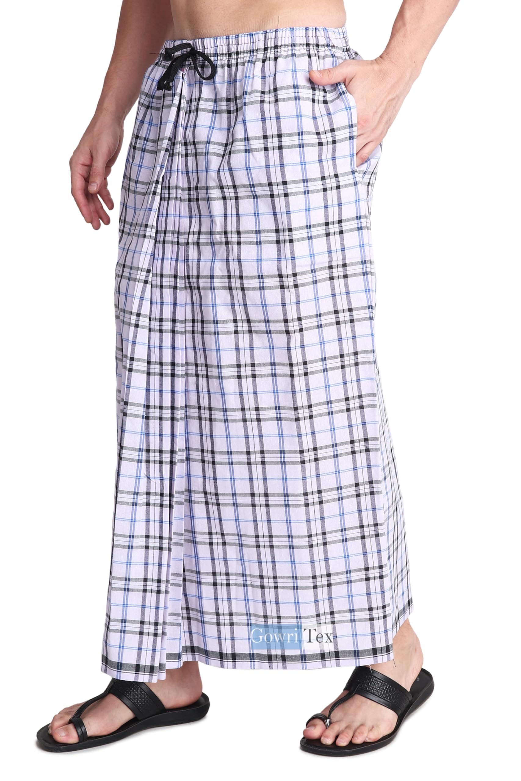 Gowri Tex Elastic Premium Cotton Lungis Pack Of 1