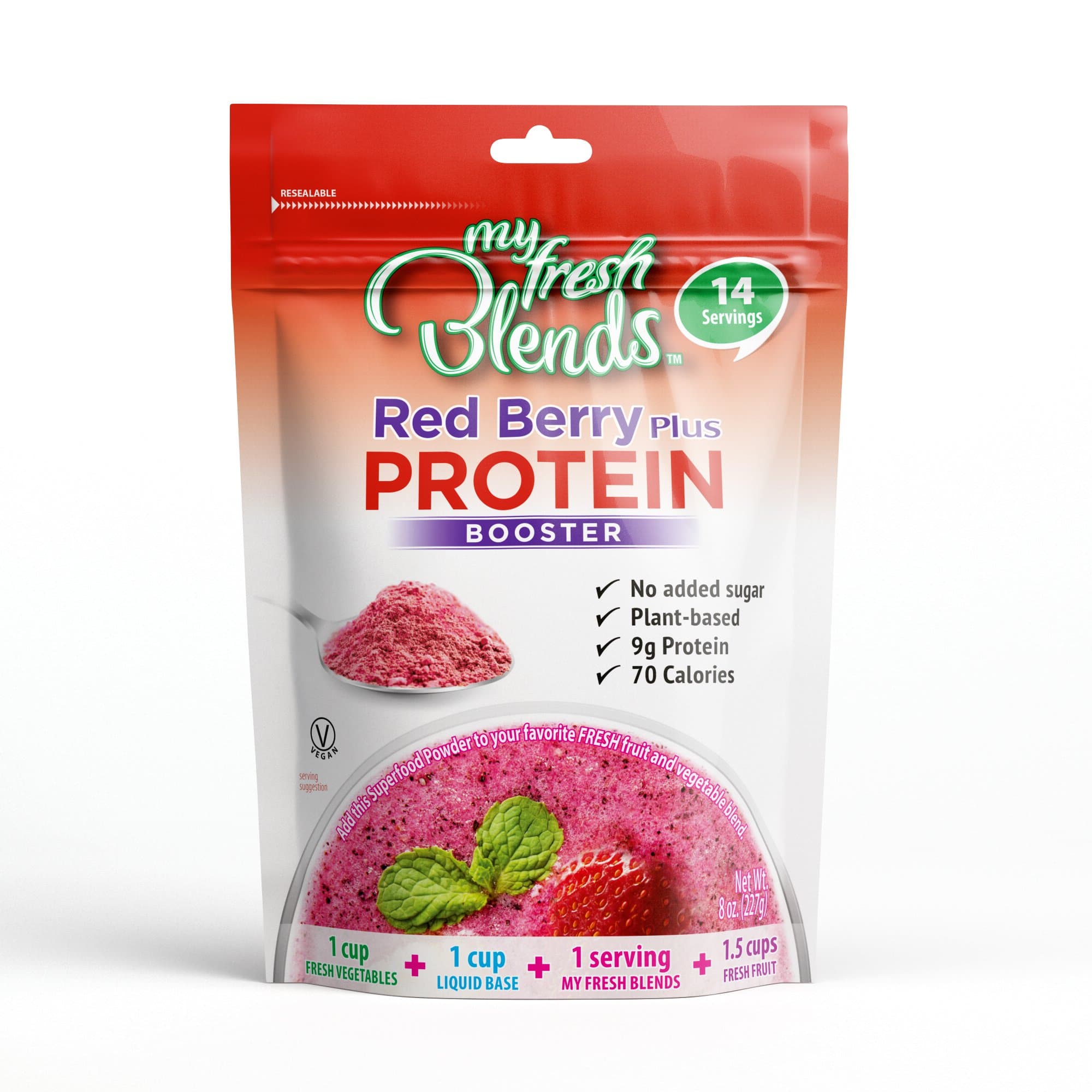 my fresh Blends Red Berry Plus Protein Booster, 8 Ounce