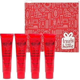 Lucas Pawpaw Lip Ointment, Lucas Pawpaw Cream, Lucas Pawpaw Ointment for Lips & Dry Skin (4x25g)