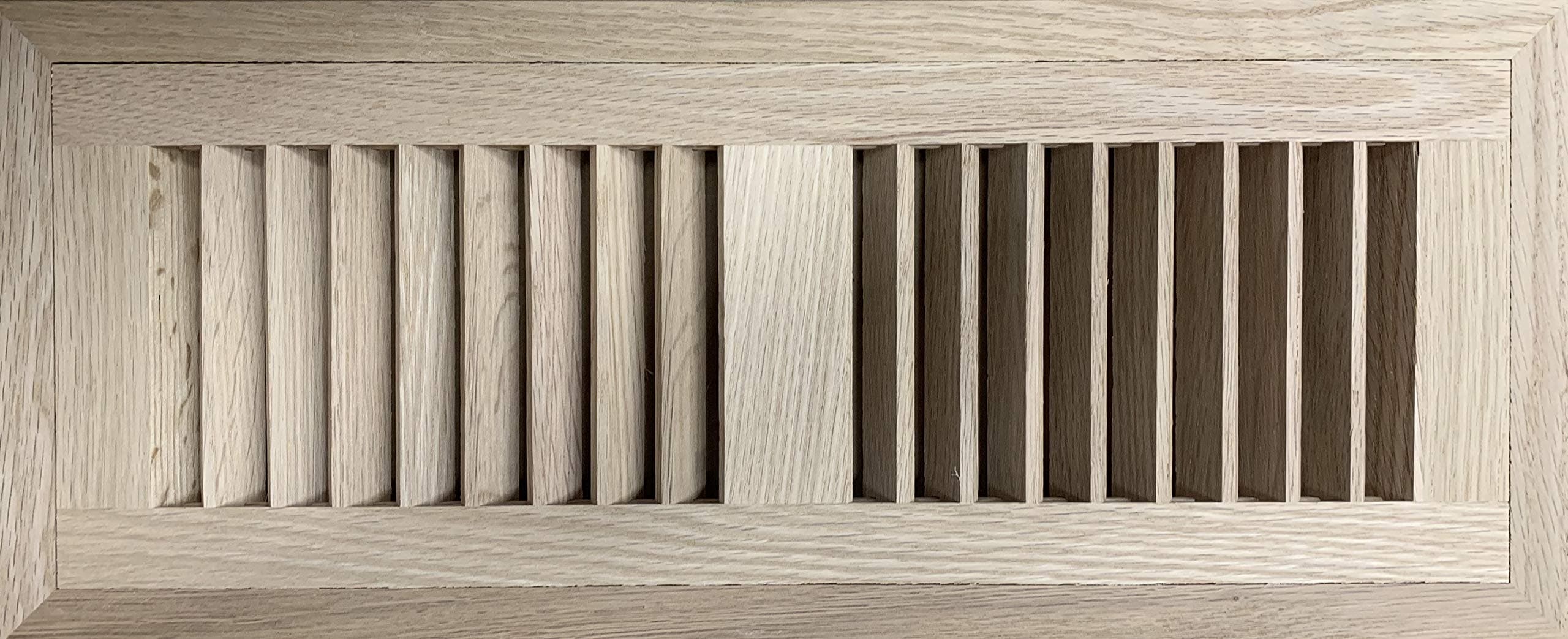 4 x 10 Red Oak Flush Mount Wood Vent UnfinishedMADE IN USA