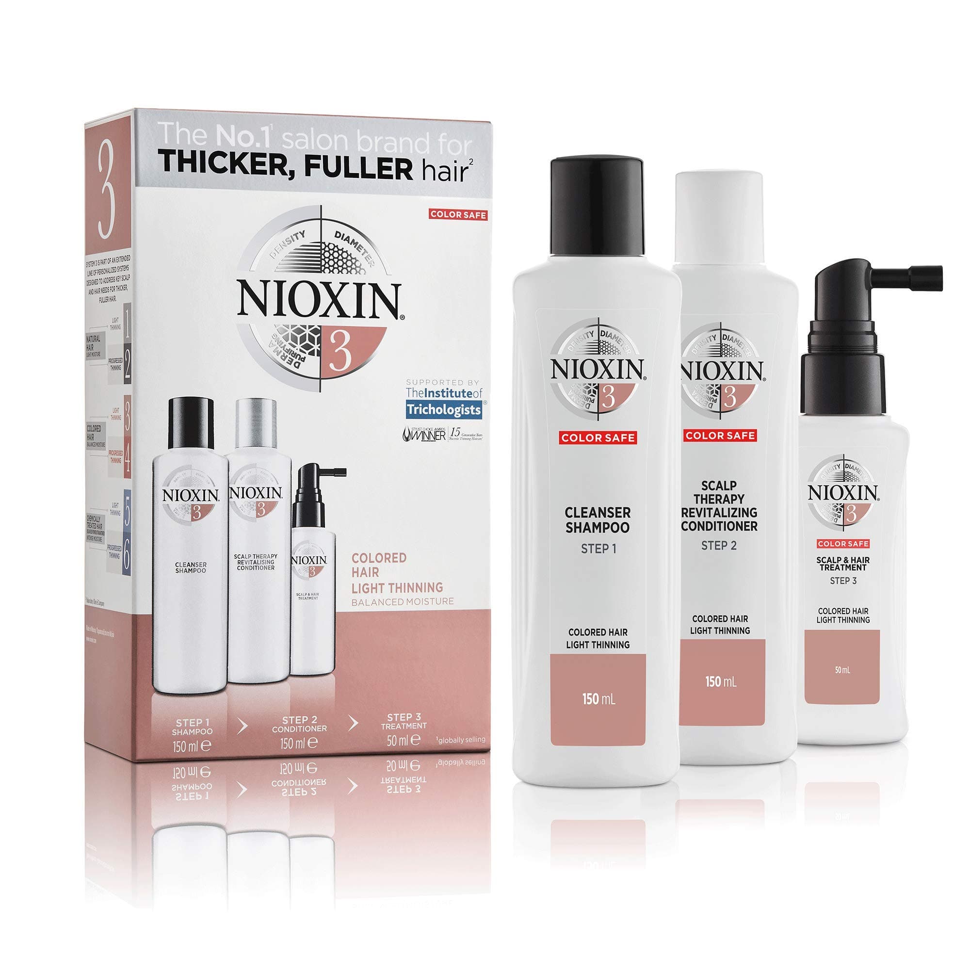 Nioxin System 3 for Coloured Hair with Light Thinning Trial Kit